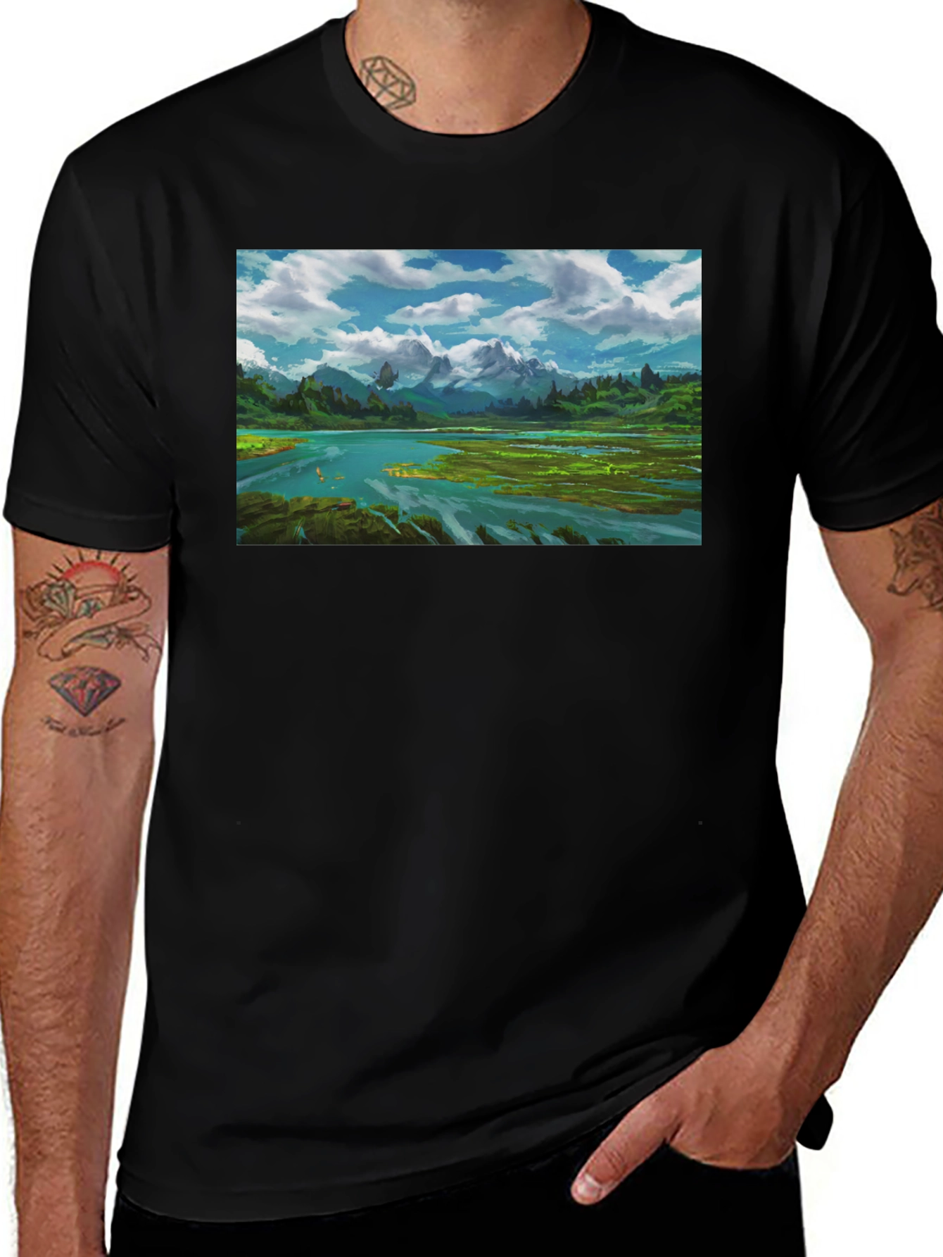 Mountain Landscape Graphic Tee