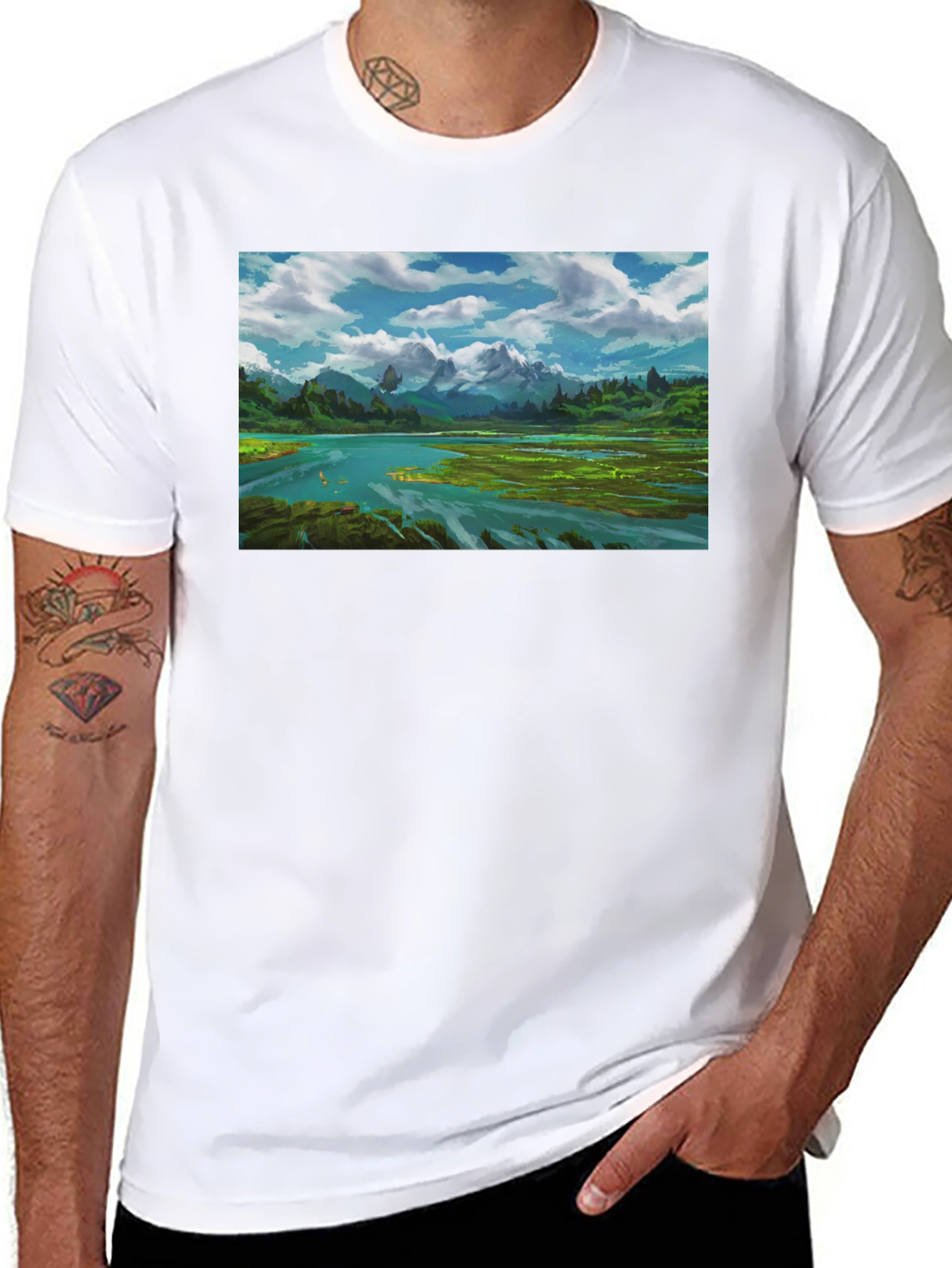 Mountain Landscape Graphic Tee