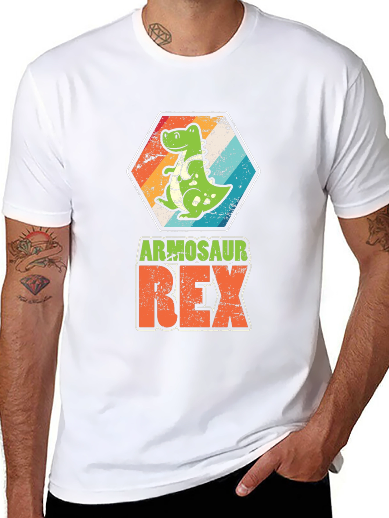 Armosaur Rex T-Shirt Dinosaur Graphic Tee