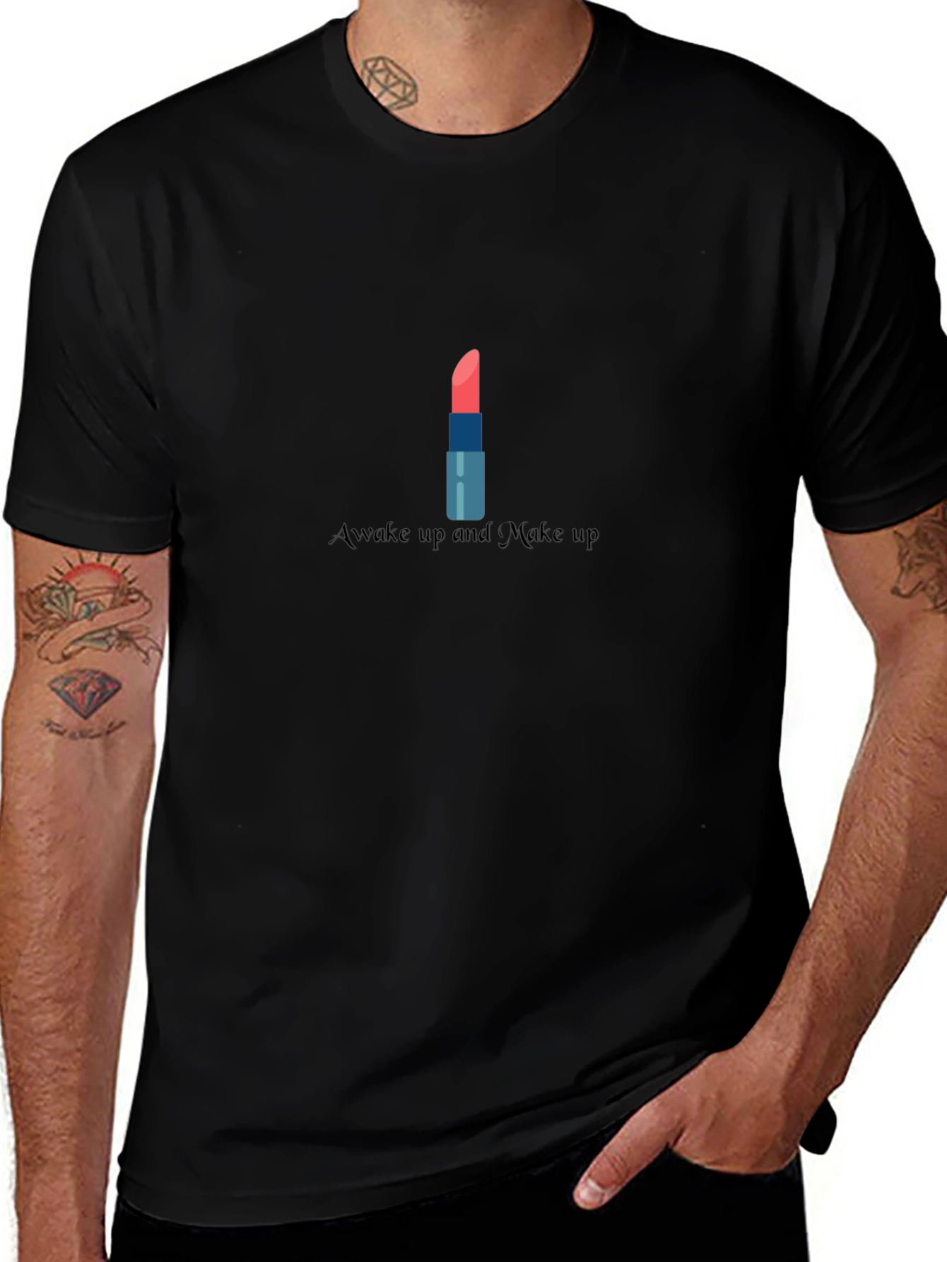 Awake and Makeup T-Shirt - Stylish Fashion Tee