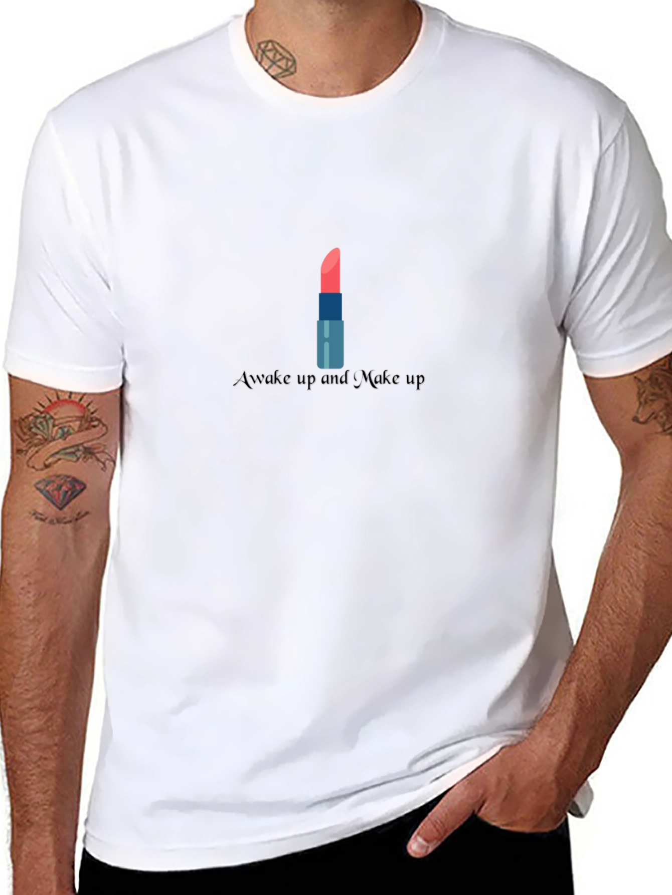 Awake and Makeup T-Shirt - Stylish Fashion Tee