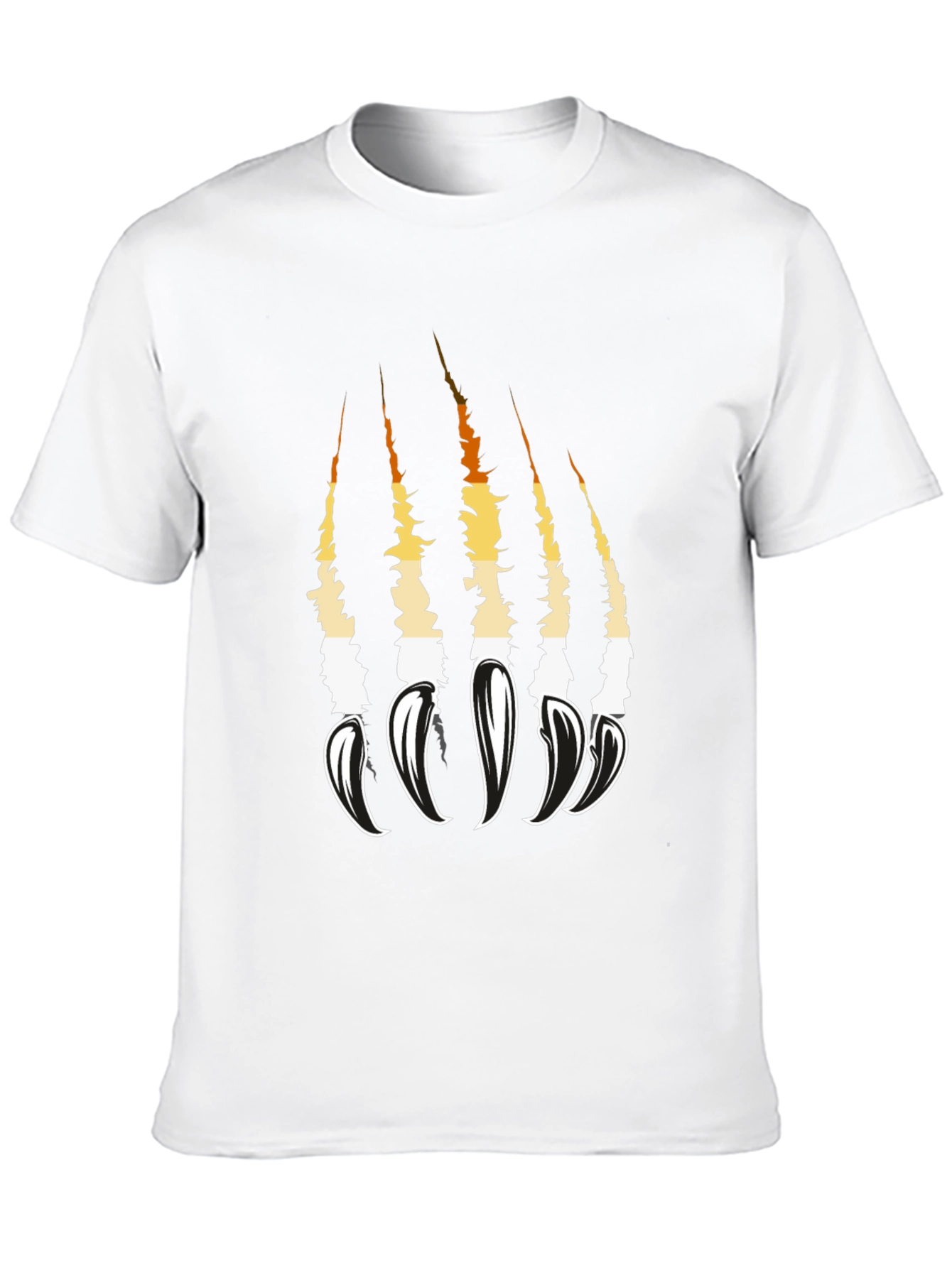 Claw Scratch Graphic Tee - Bold Black Cotton T-Shirt