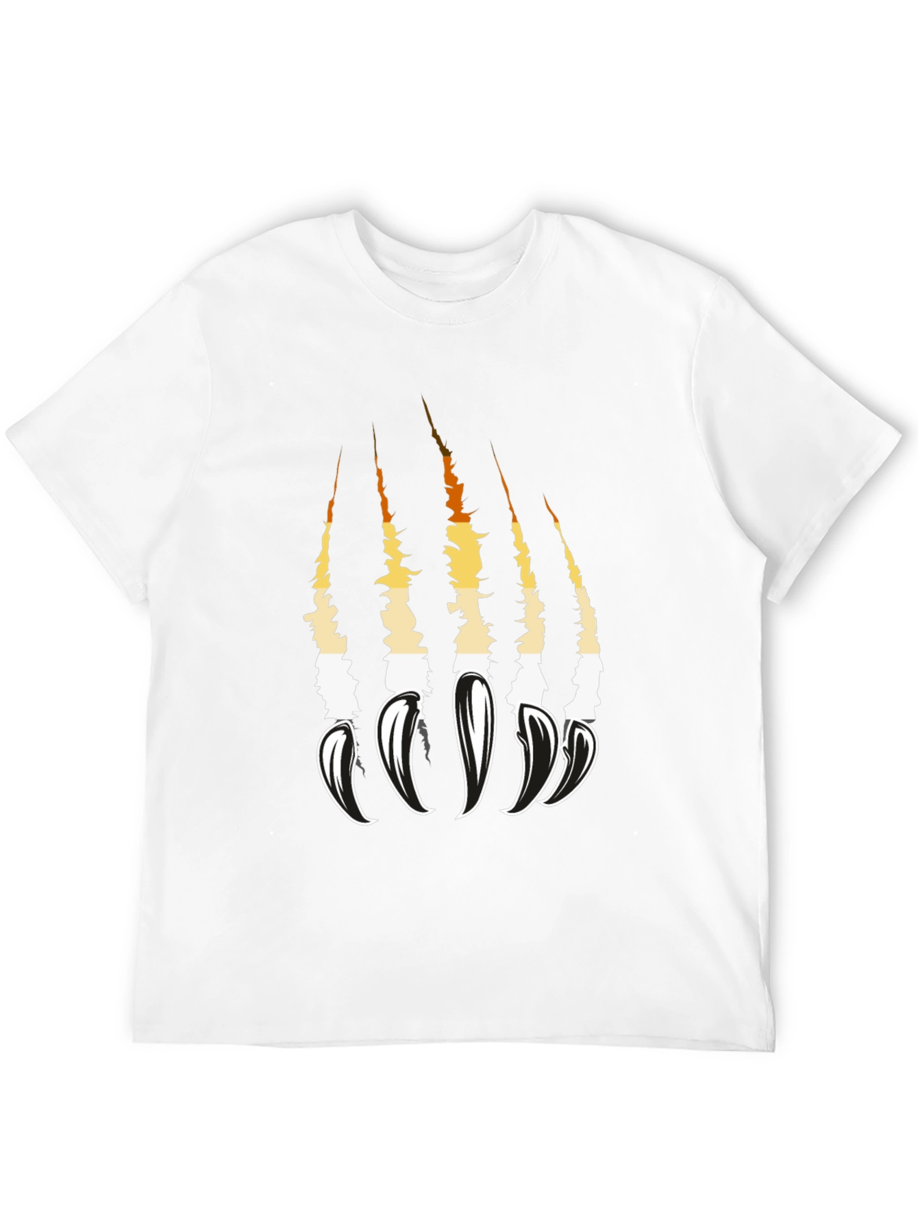 Claw Scratch Graphic Tee - Bold Black Cotton T-Shirt