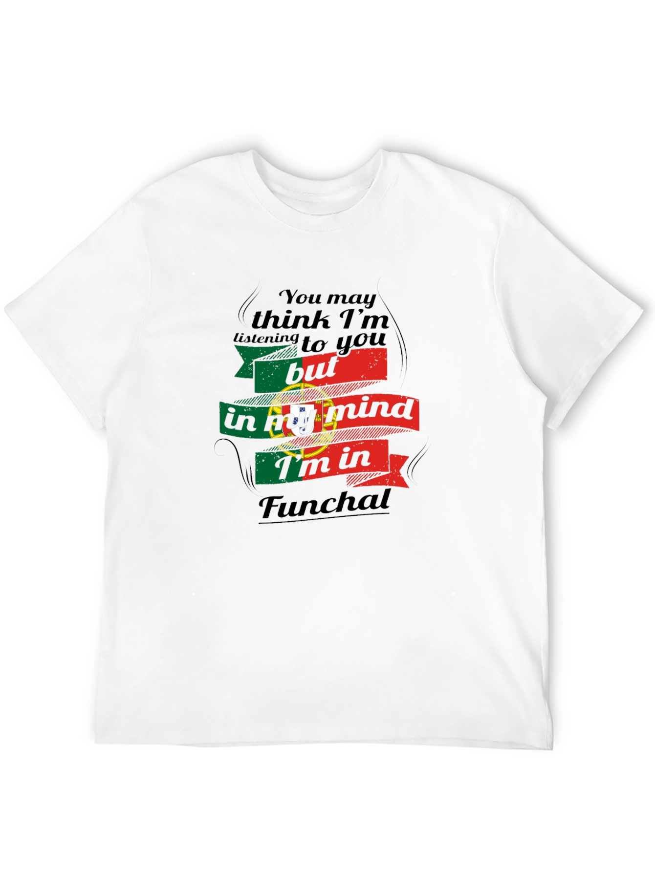 Funchal Portugal Mind T-Shirt - Black