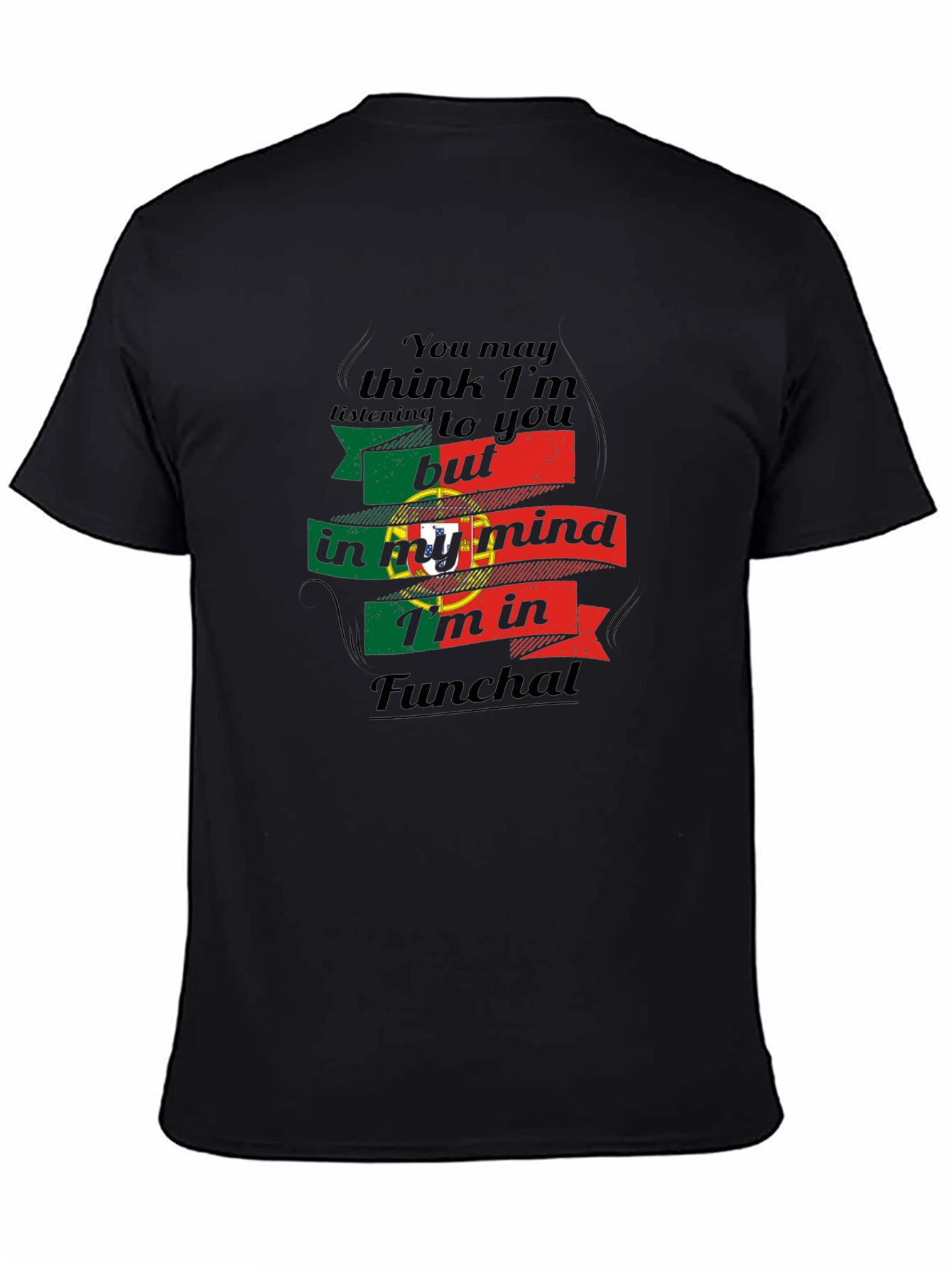 Funchal Portugal Mind T-Shirt - Black