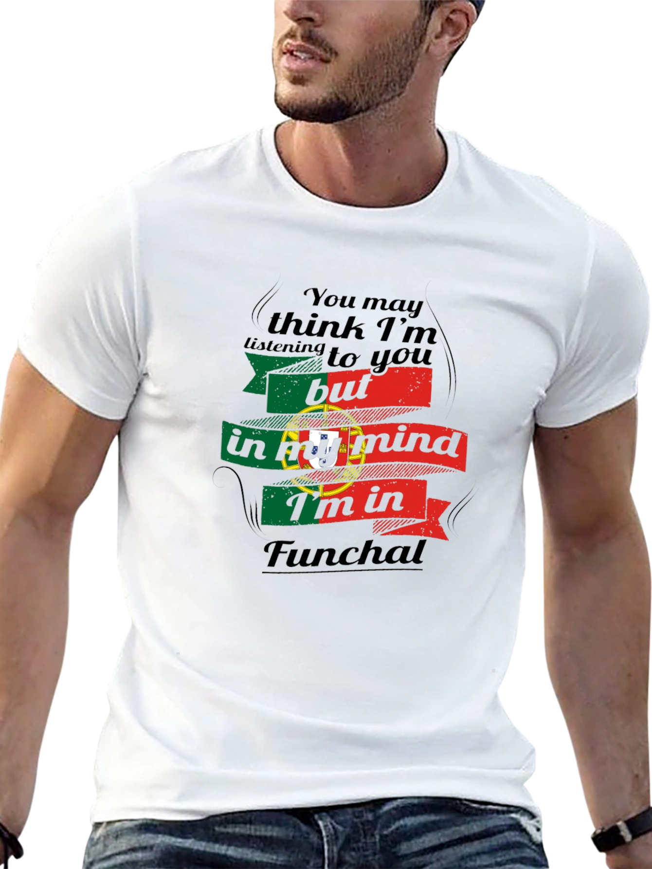 Funchal Portugal Mind T-Shirt - Black