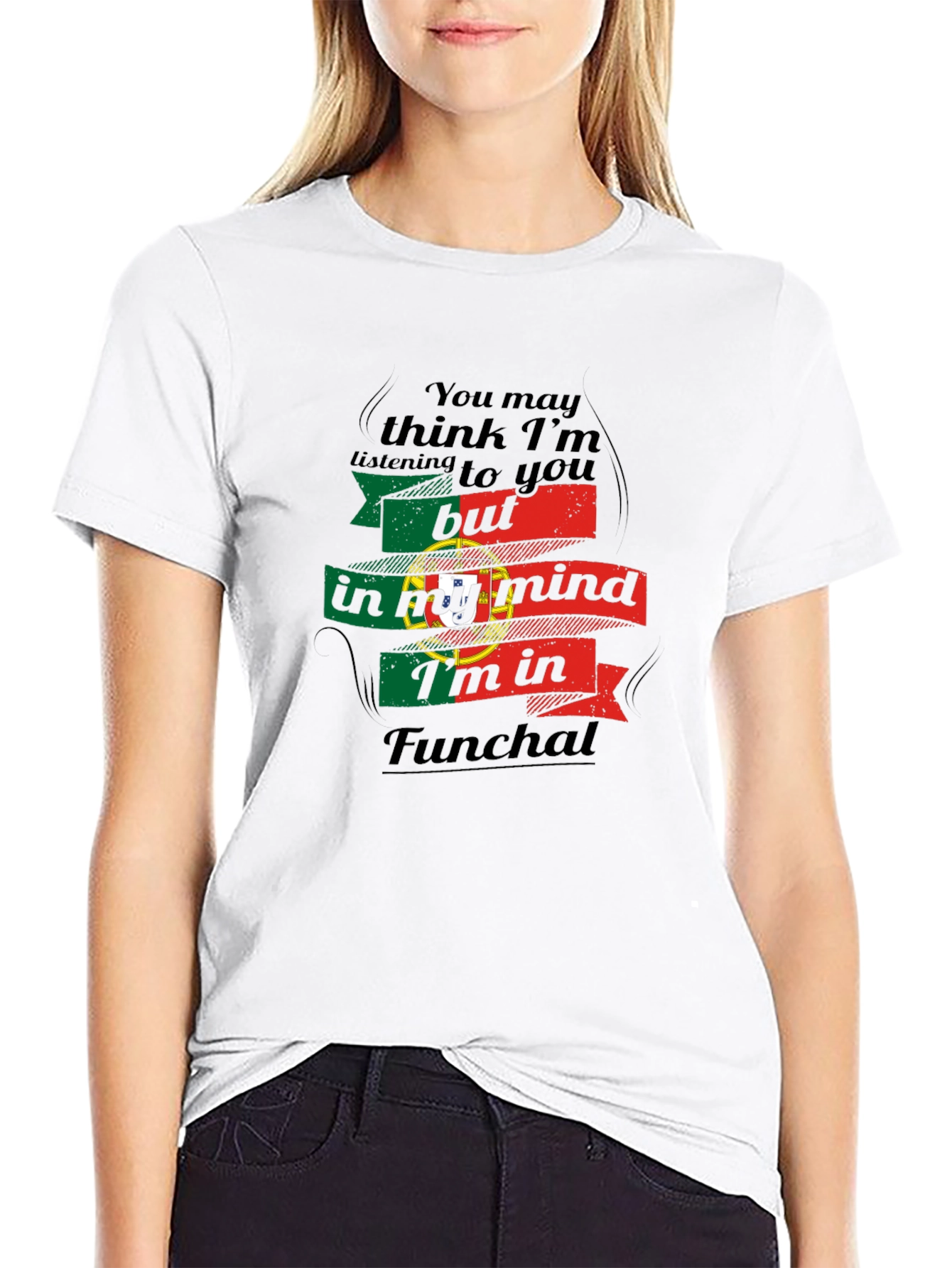 Funchal Portugal Mind T-Shirt - Black