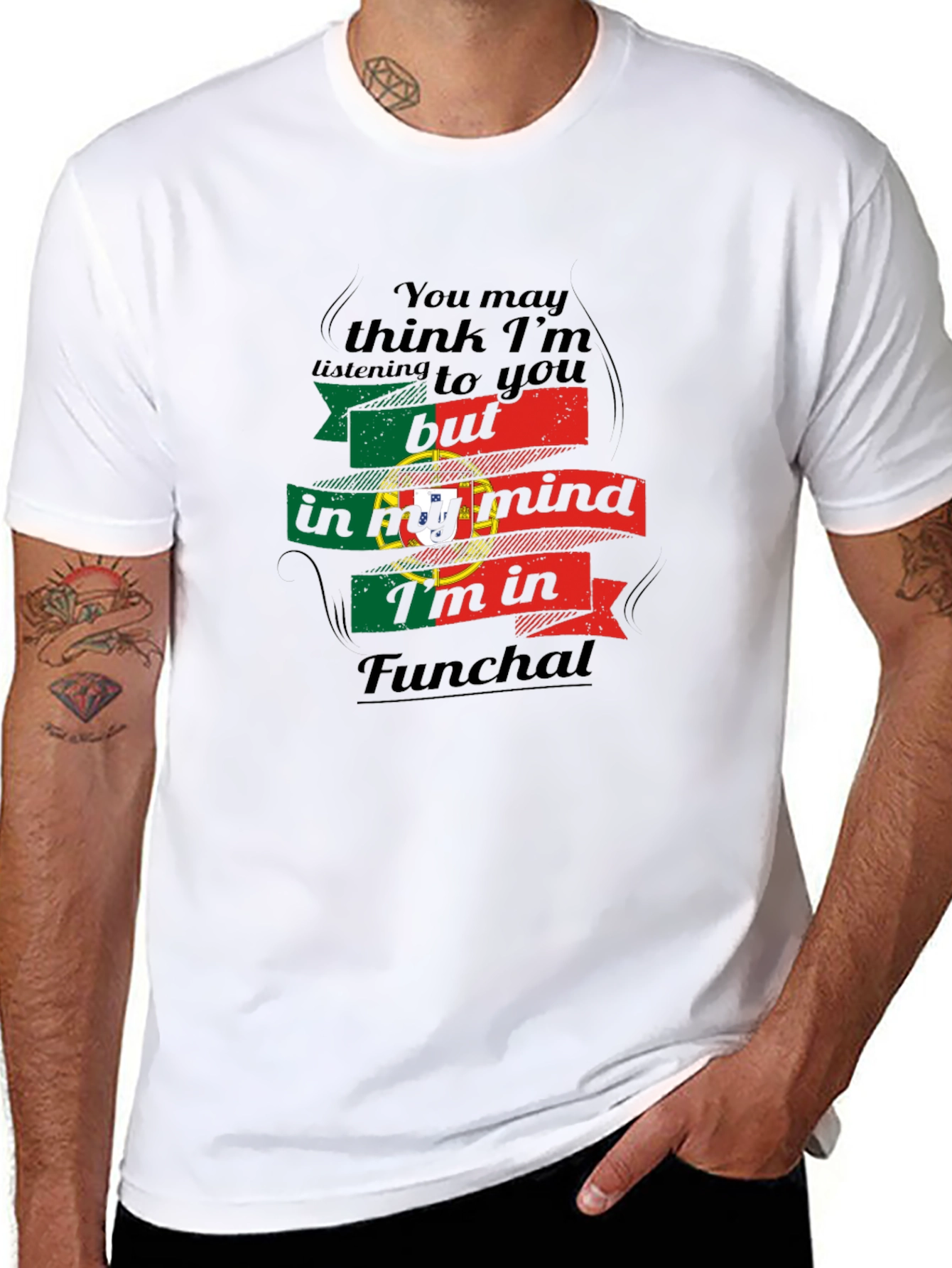 Funchal Portugal Mind T-Shirt - Black