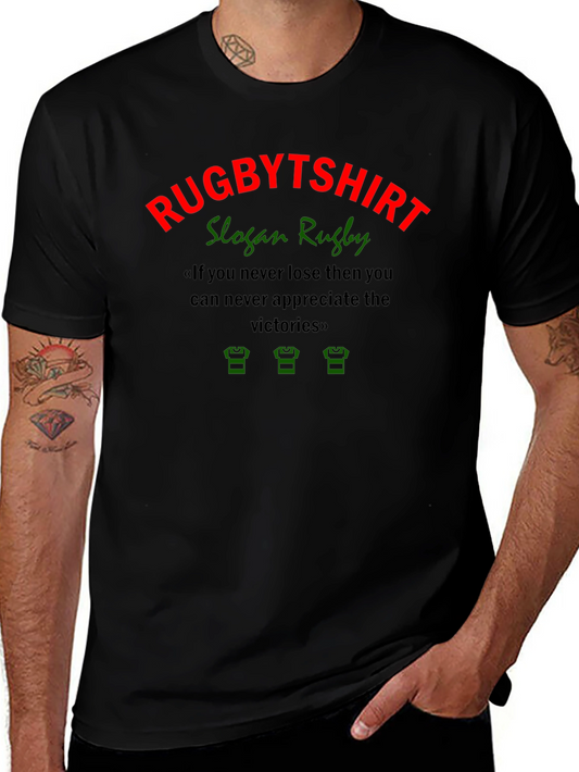 RugbyTshirt Slogan Graphic Tee
