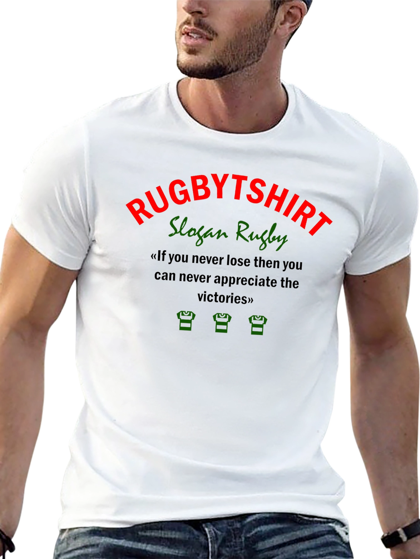 RugbyTshirt Slogan Graphic Tee