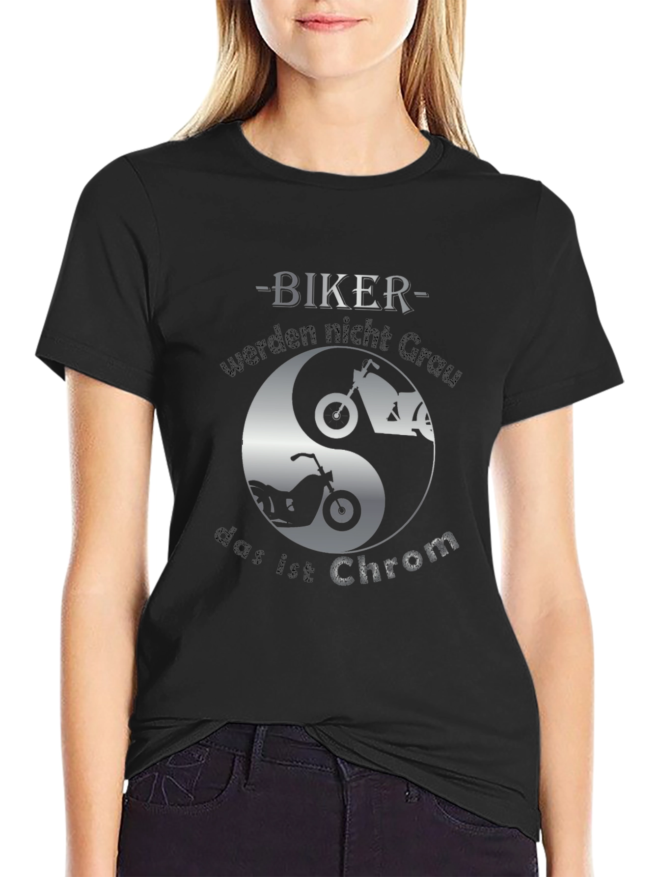 Biker Yin Yang T-Shirt - Chrom Design