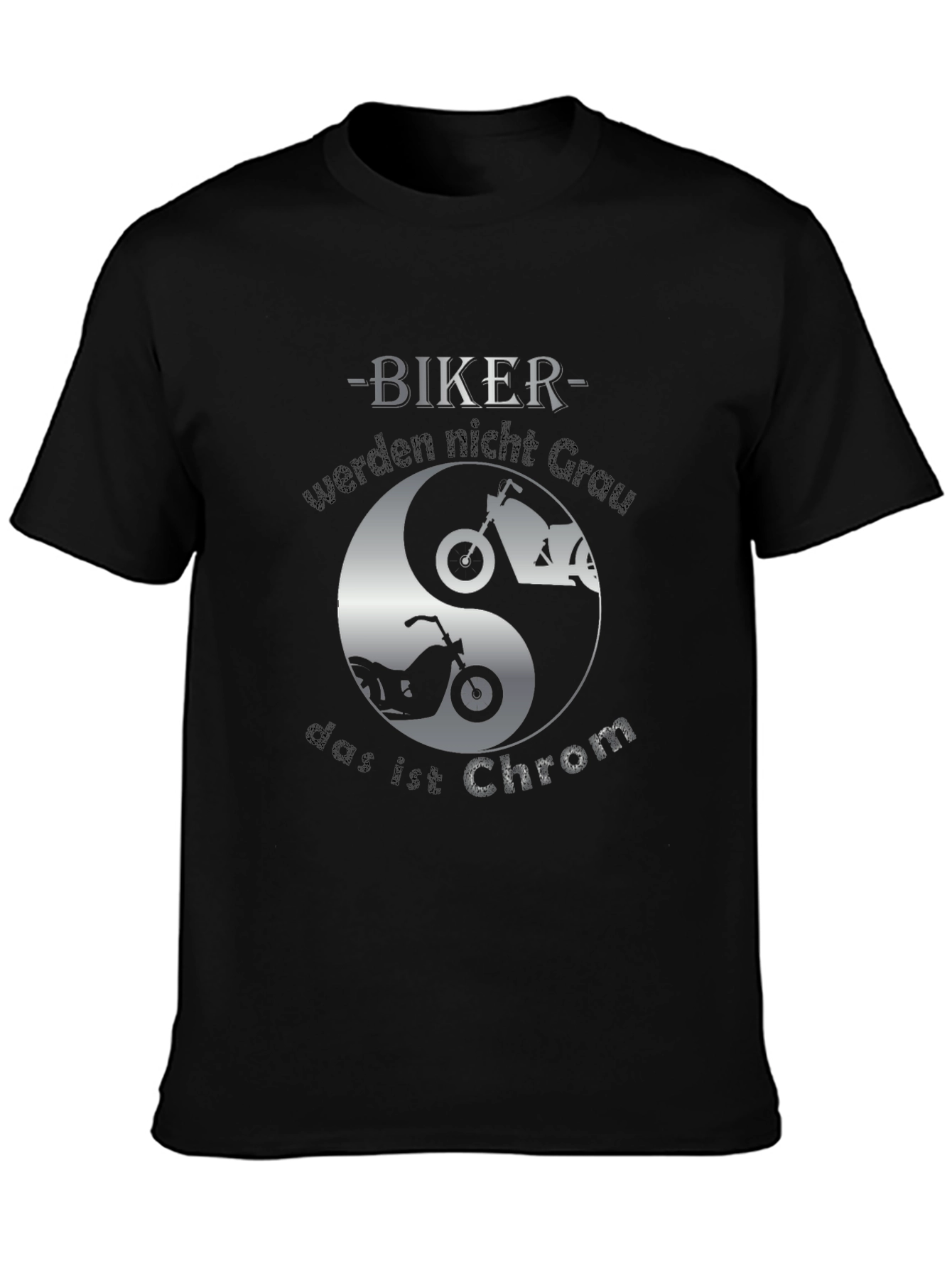 Biker Yin Yang T-Shirt - Chrom Design