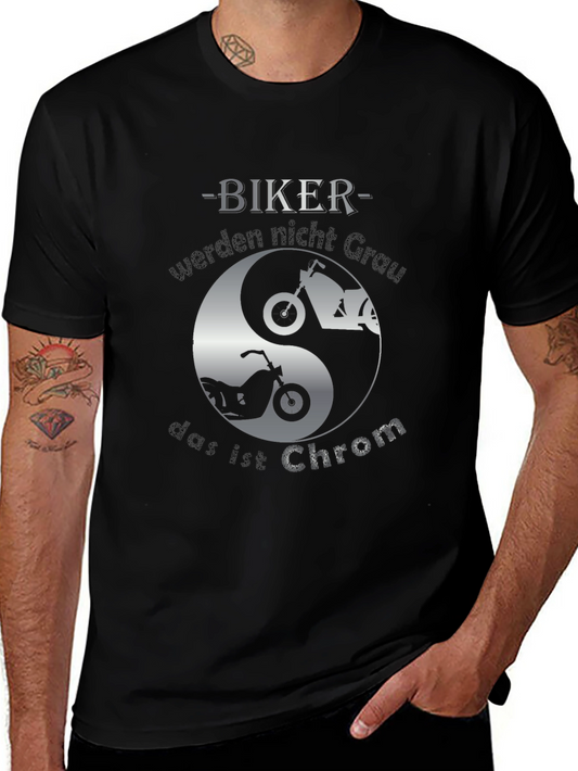 Biker Yin Yang T-Shirt - Chrom Design