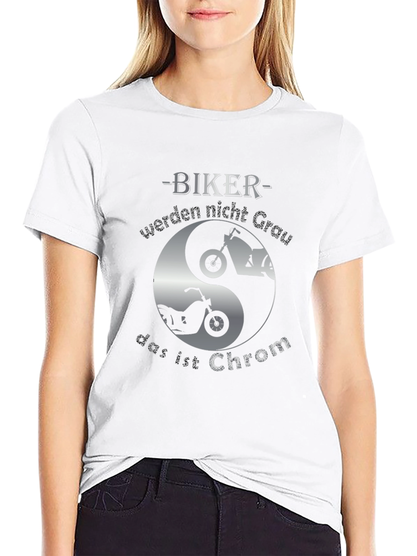 Biker Yin Yang T-Shirt - Chrom Design