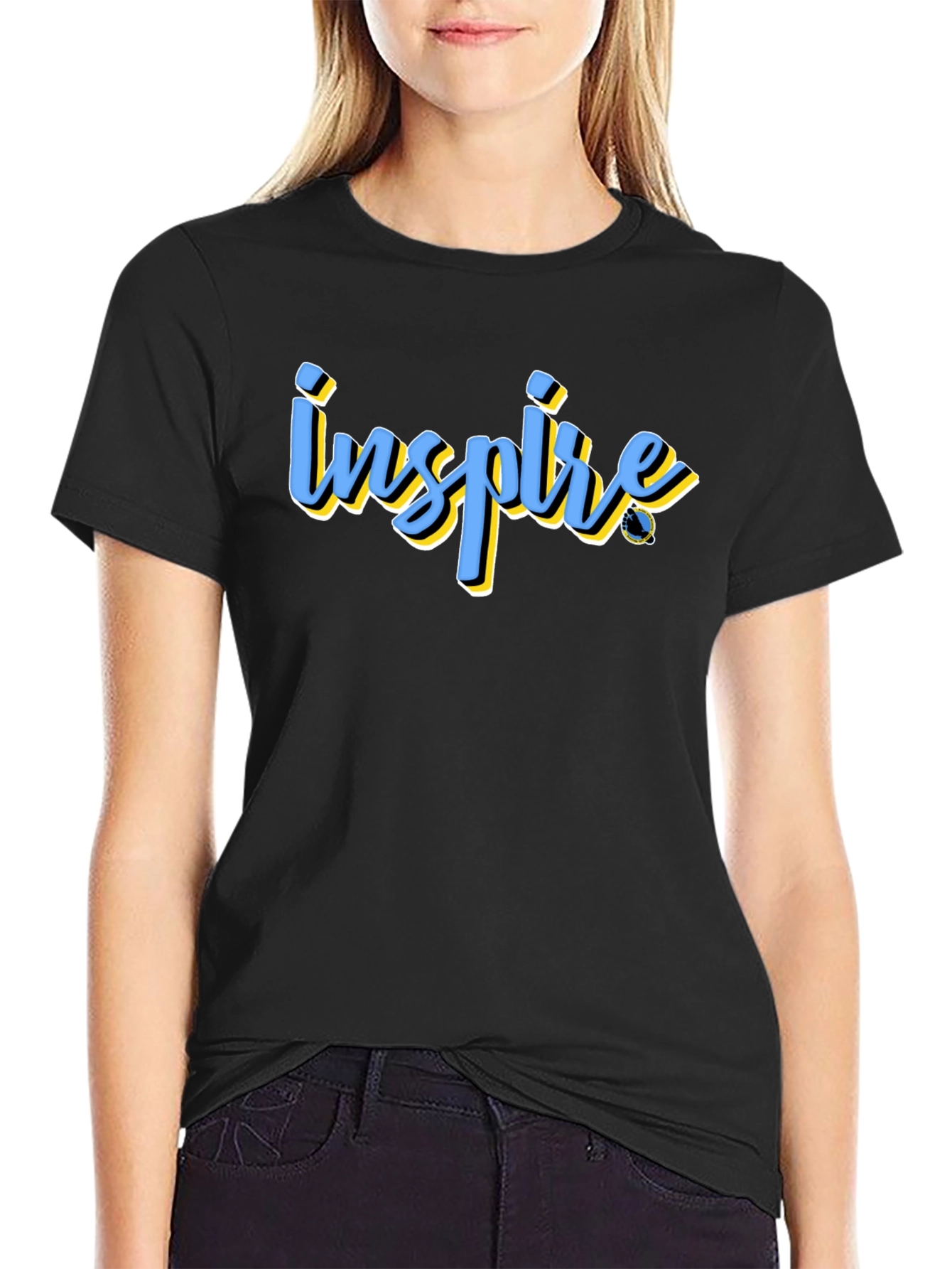 Inspire Graphic Tee - Black Cotton Blend
