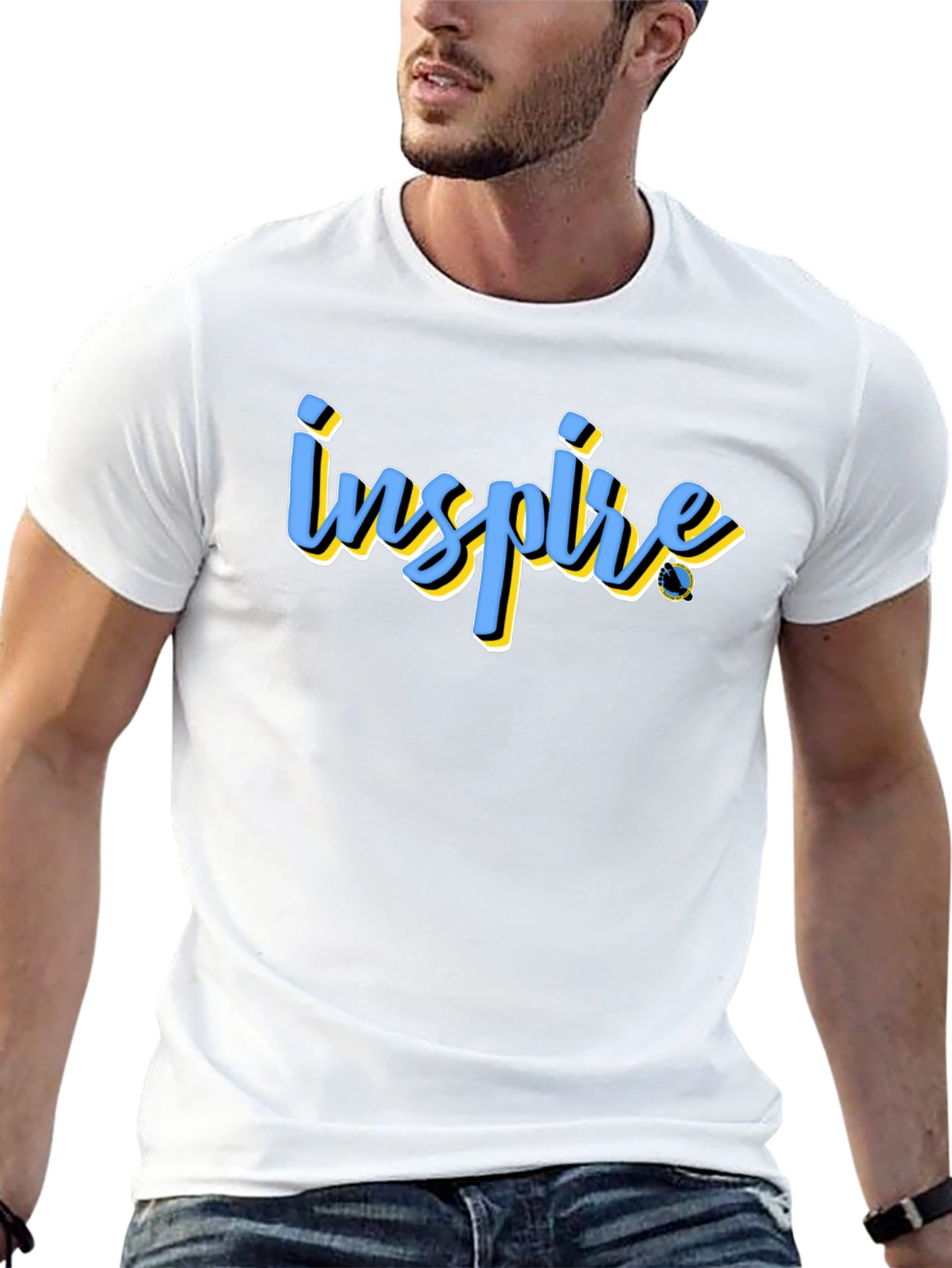Inspire Graphic Tee - Black Cotton Blend