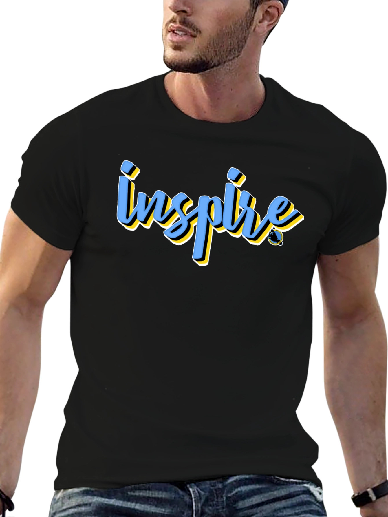 Inspire Graphic Tee - Black Cotton Blend