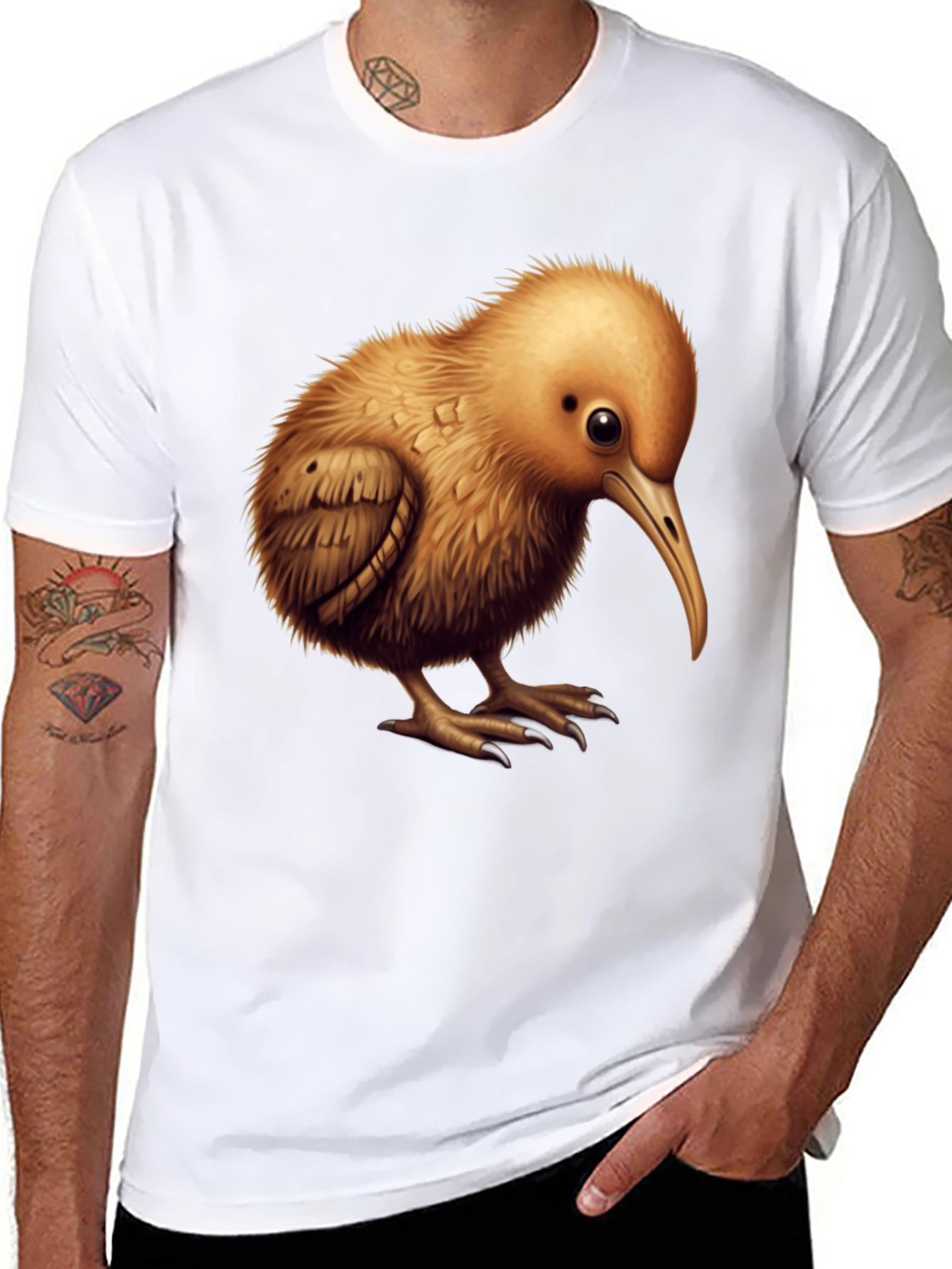 Kiwi Bird Graphic T-Shirt - Unique Animal Design