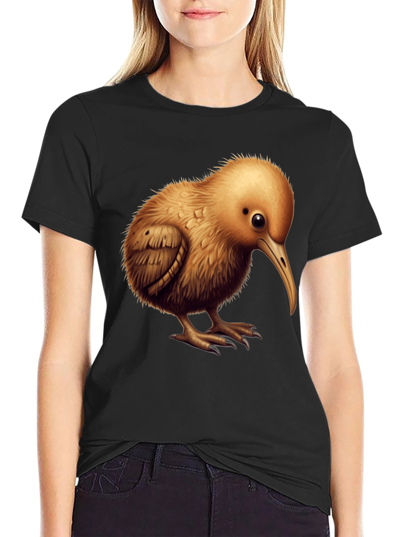 Kiwi Bird Graphic T-Shirt - Unique Animal Design