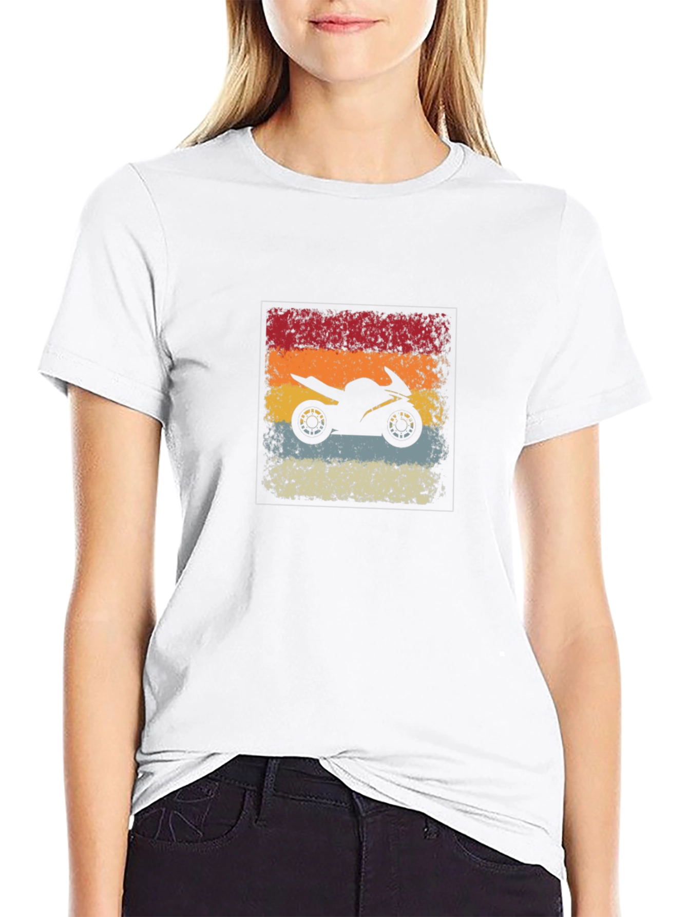 Retro Motorcycle Graphic Tee - Rider Style