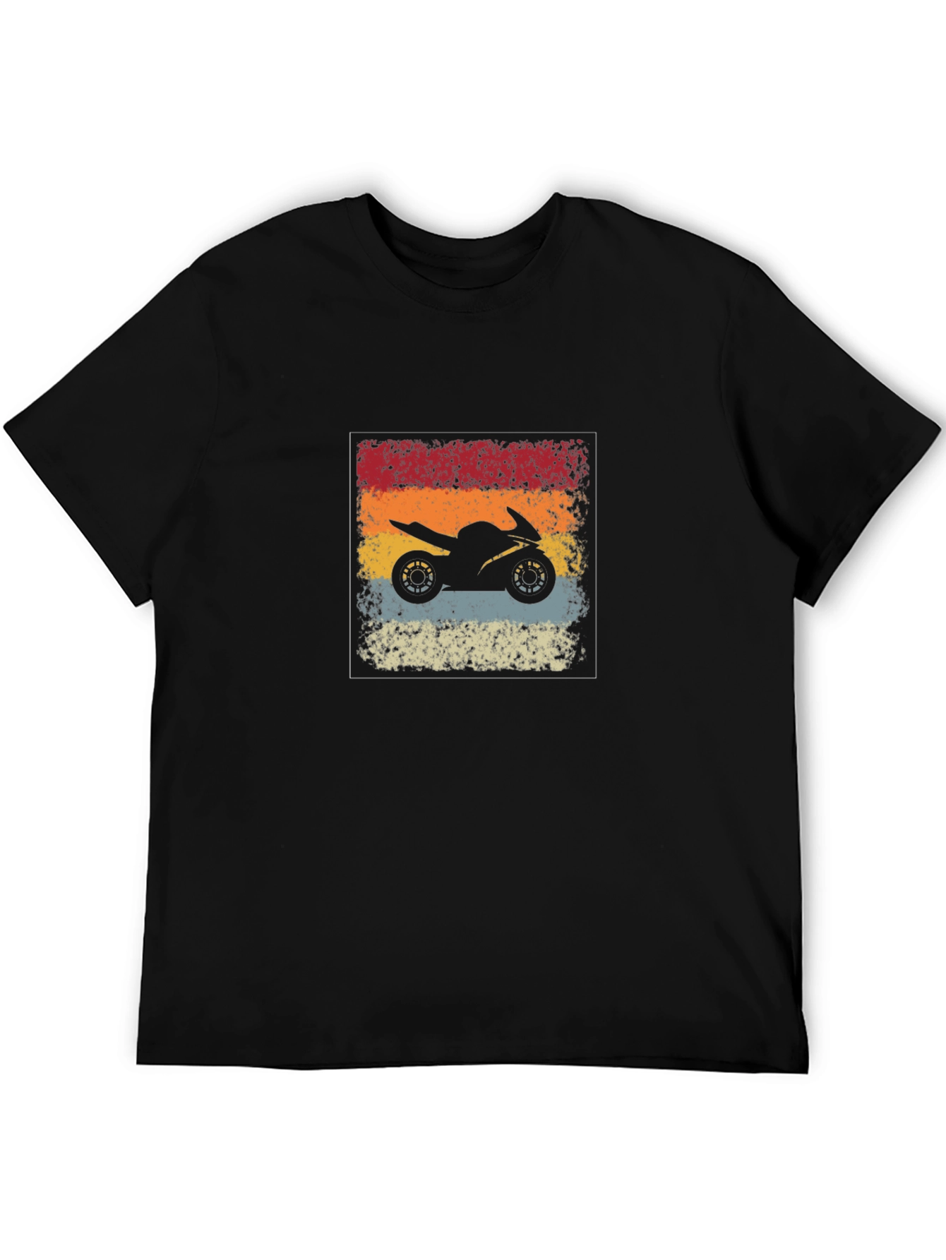Retro Motorcycle Graphic Tee - Rider Style