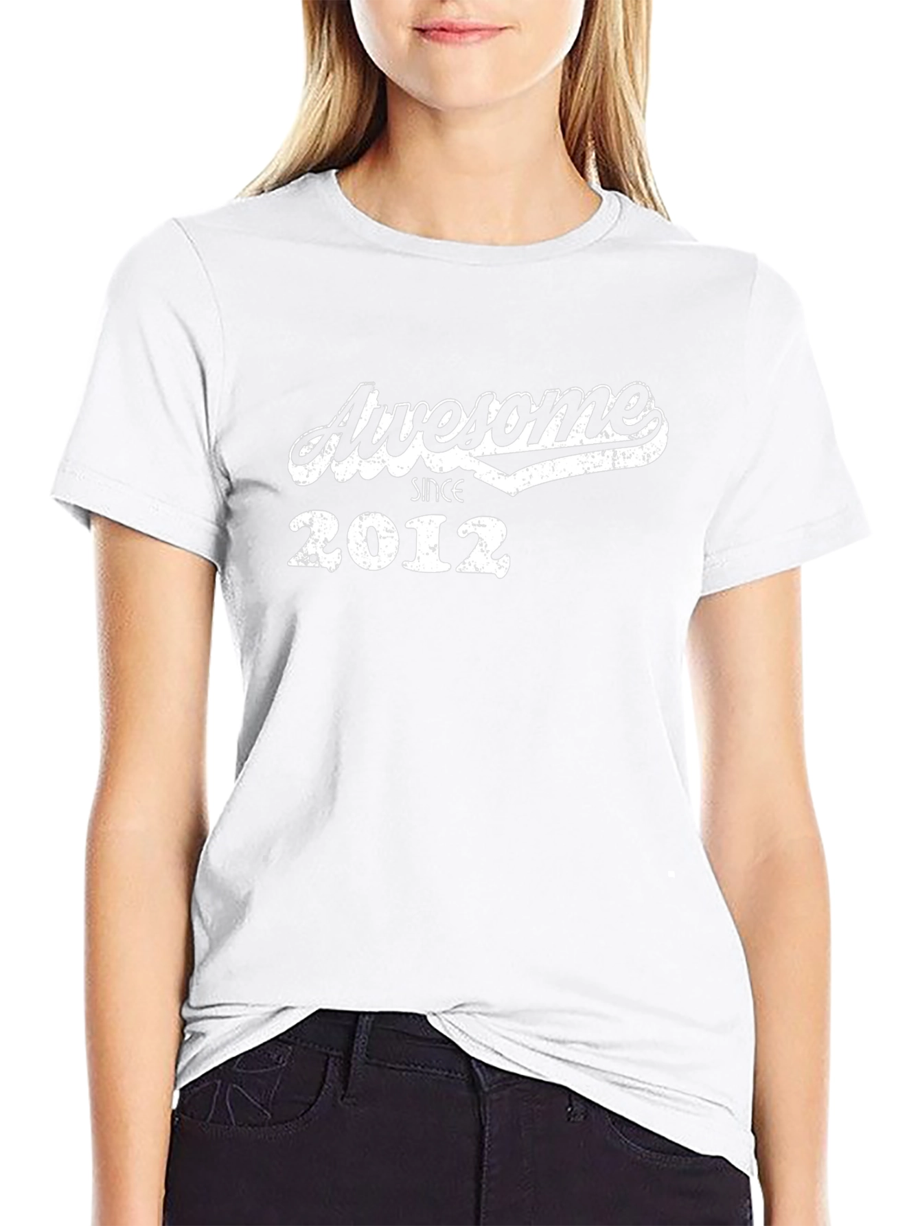 Awesome Since 2012 Black Graphic Tee