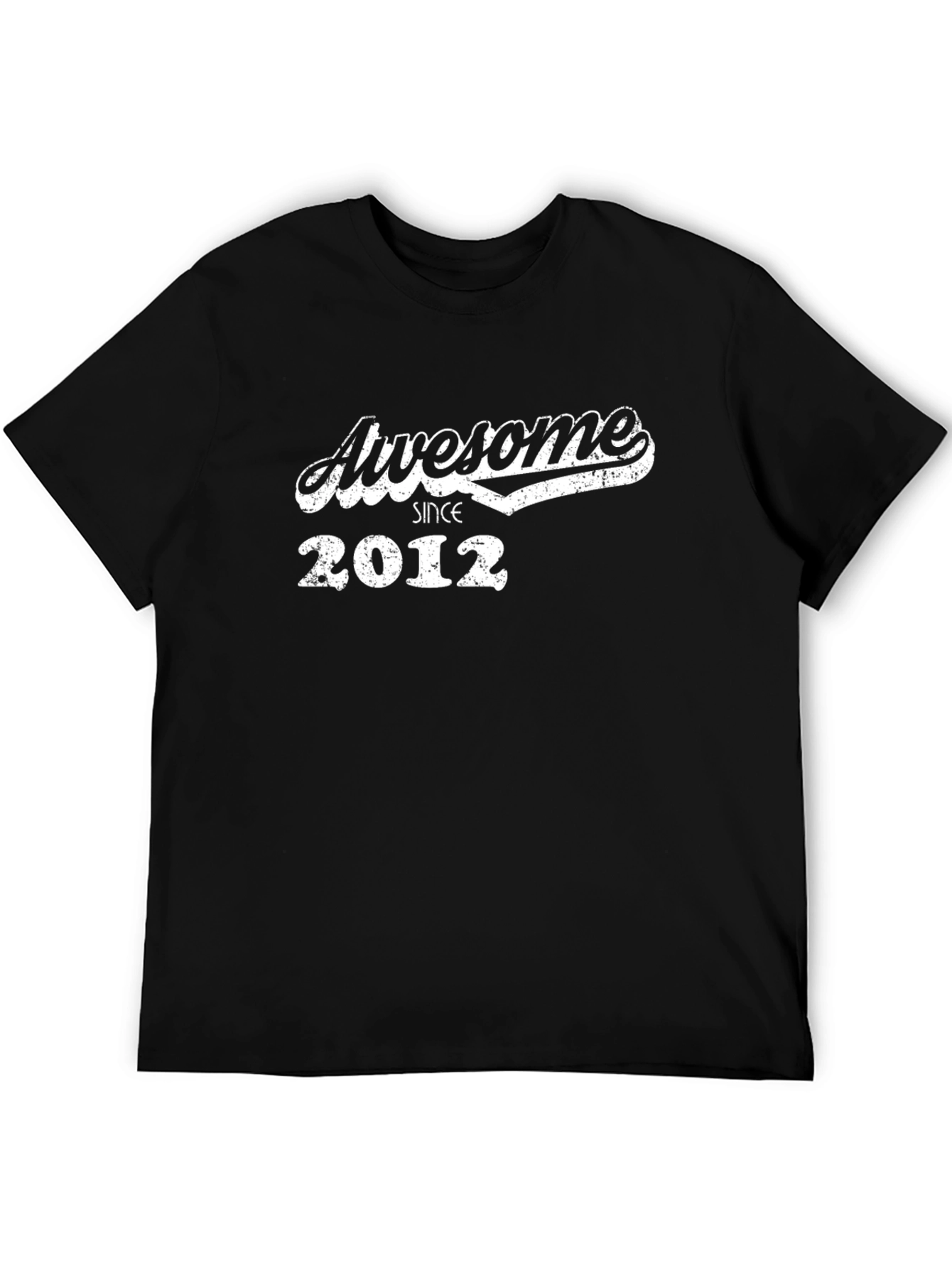 Awesome Since 2012 Black Graphic Tee