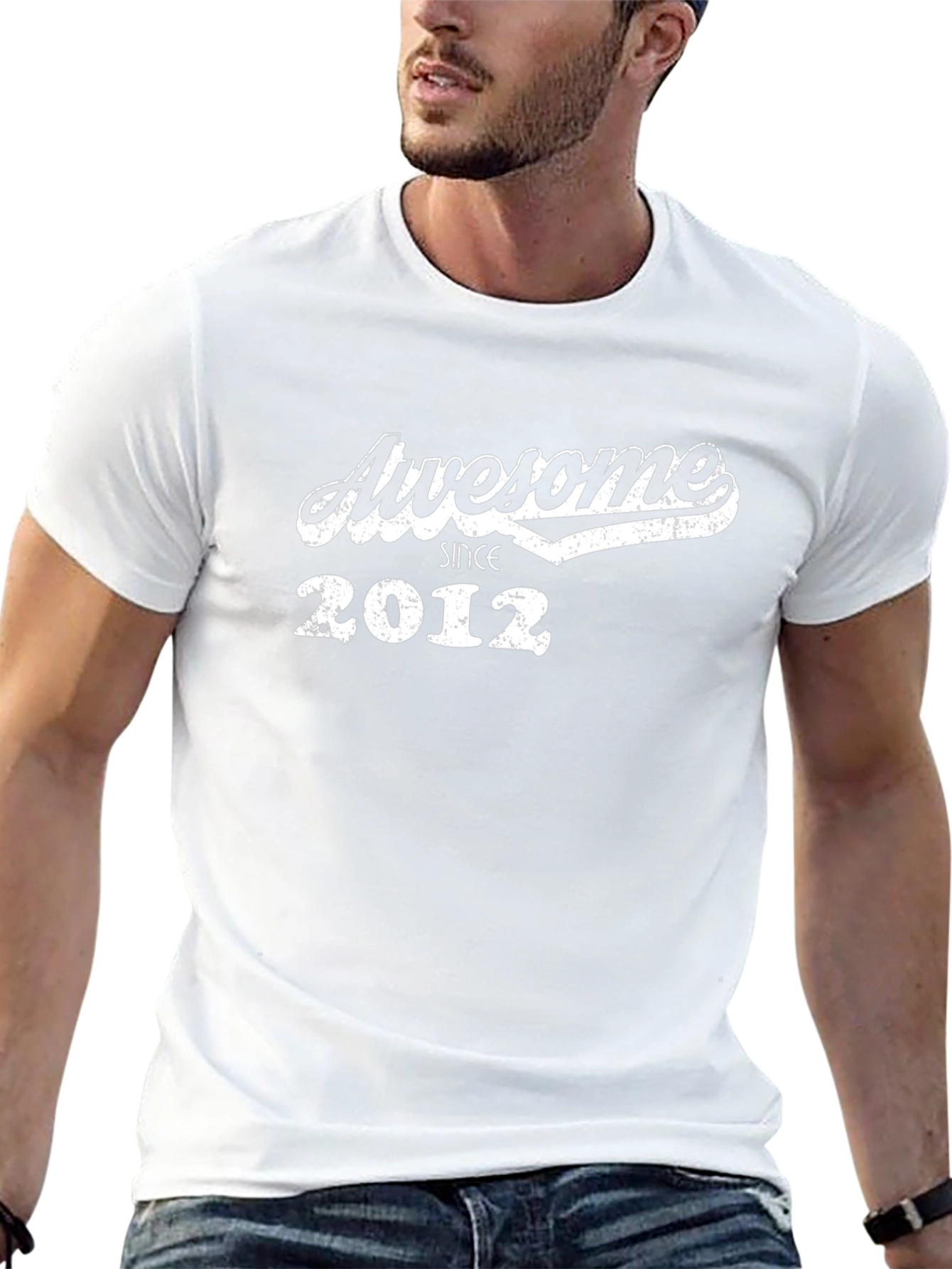 Awesome Since 2012 Black Graphic Tee