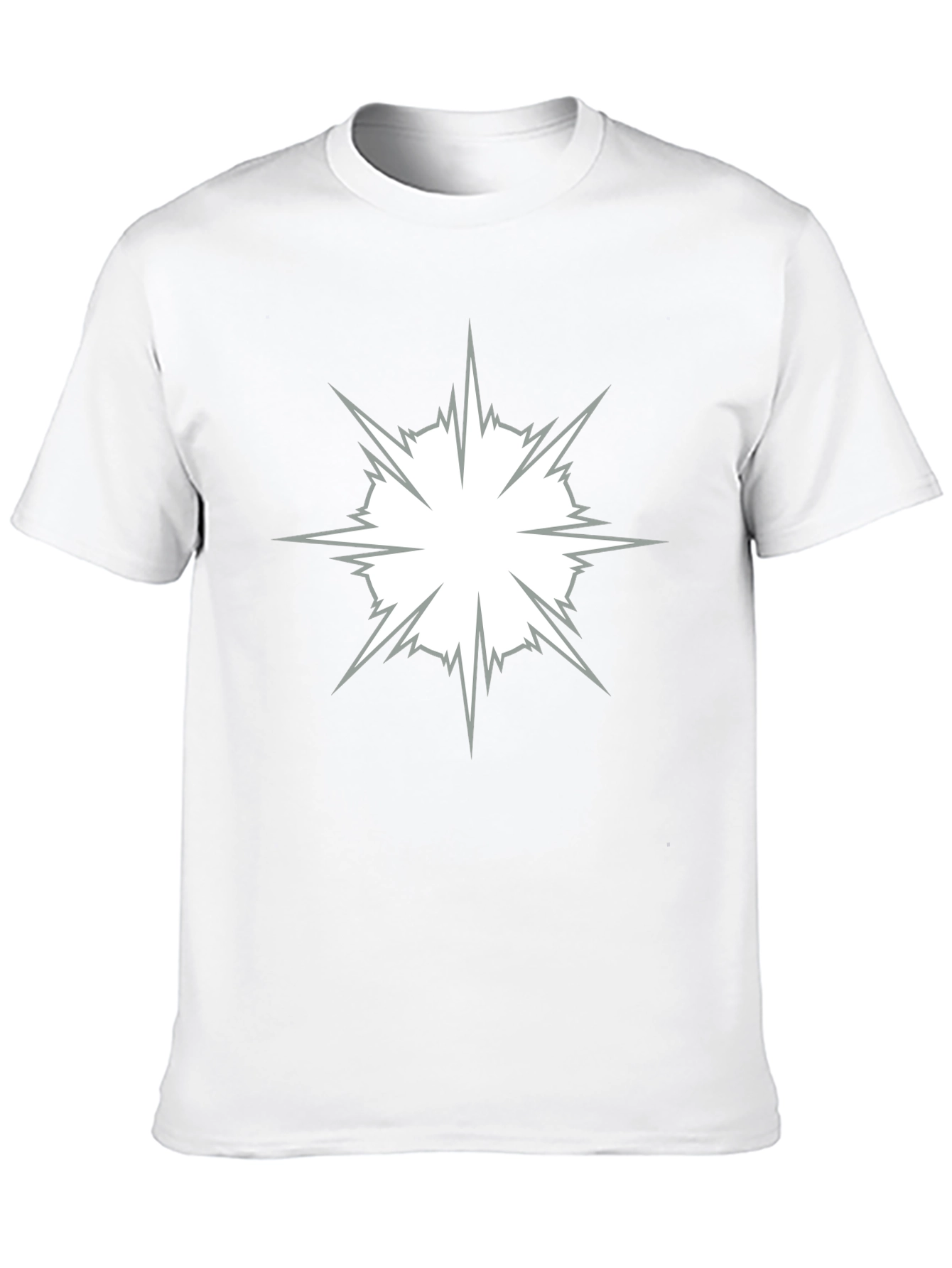 Black T-Shirt with Star Burst Design
