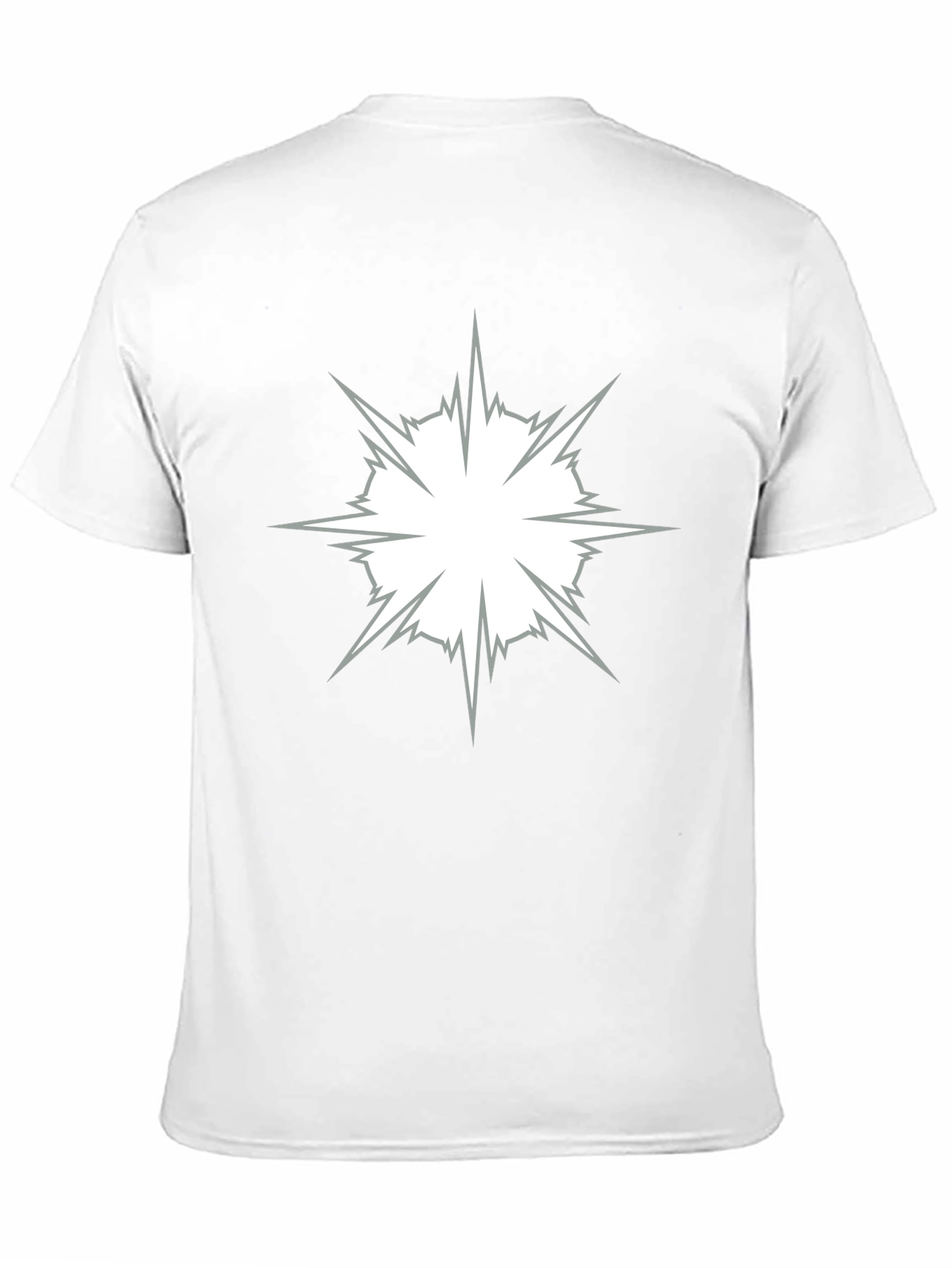 Black T-Shirt with Star Burst Design