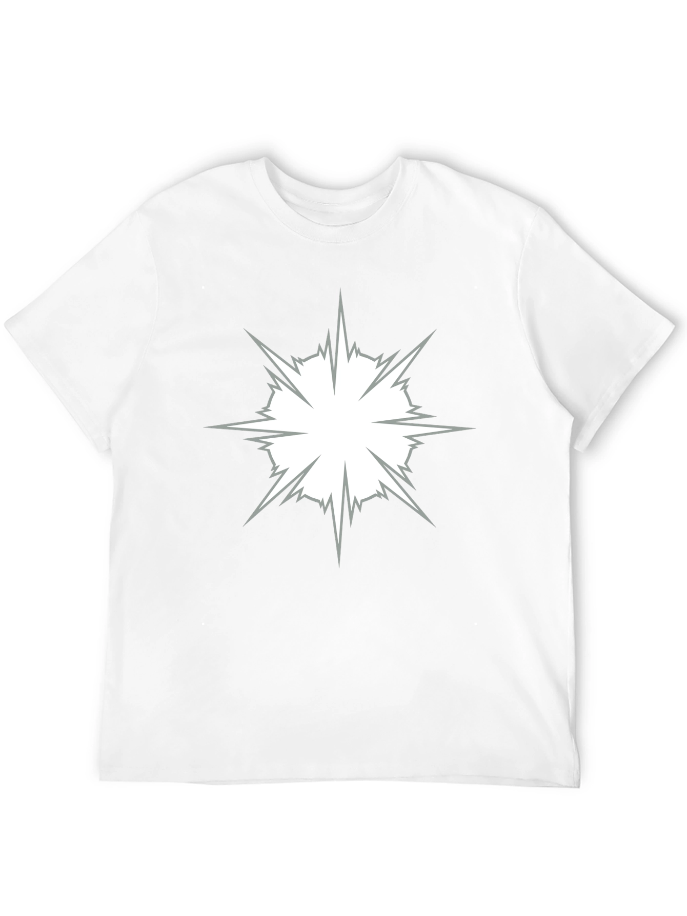 Black T-Shirt with Star Burst Design
