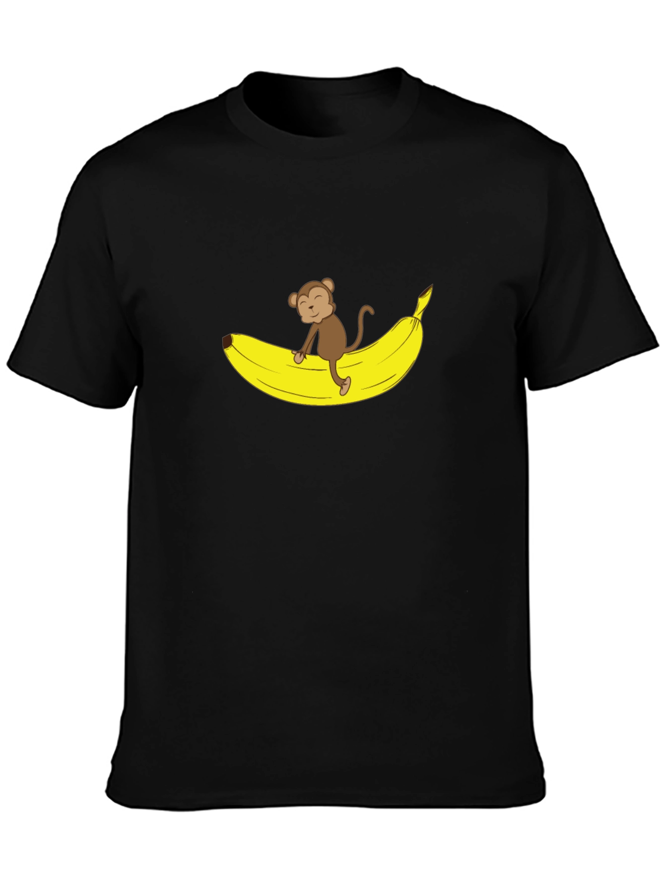 Monkey Banana Graphic T-Shirt - Black