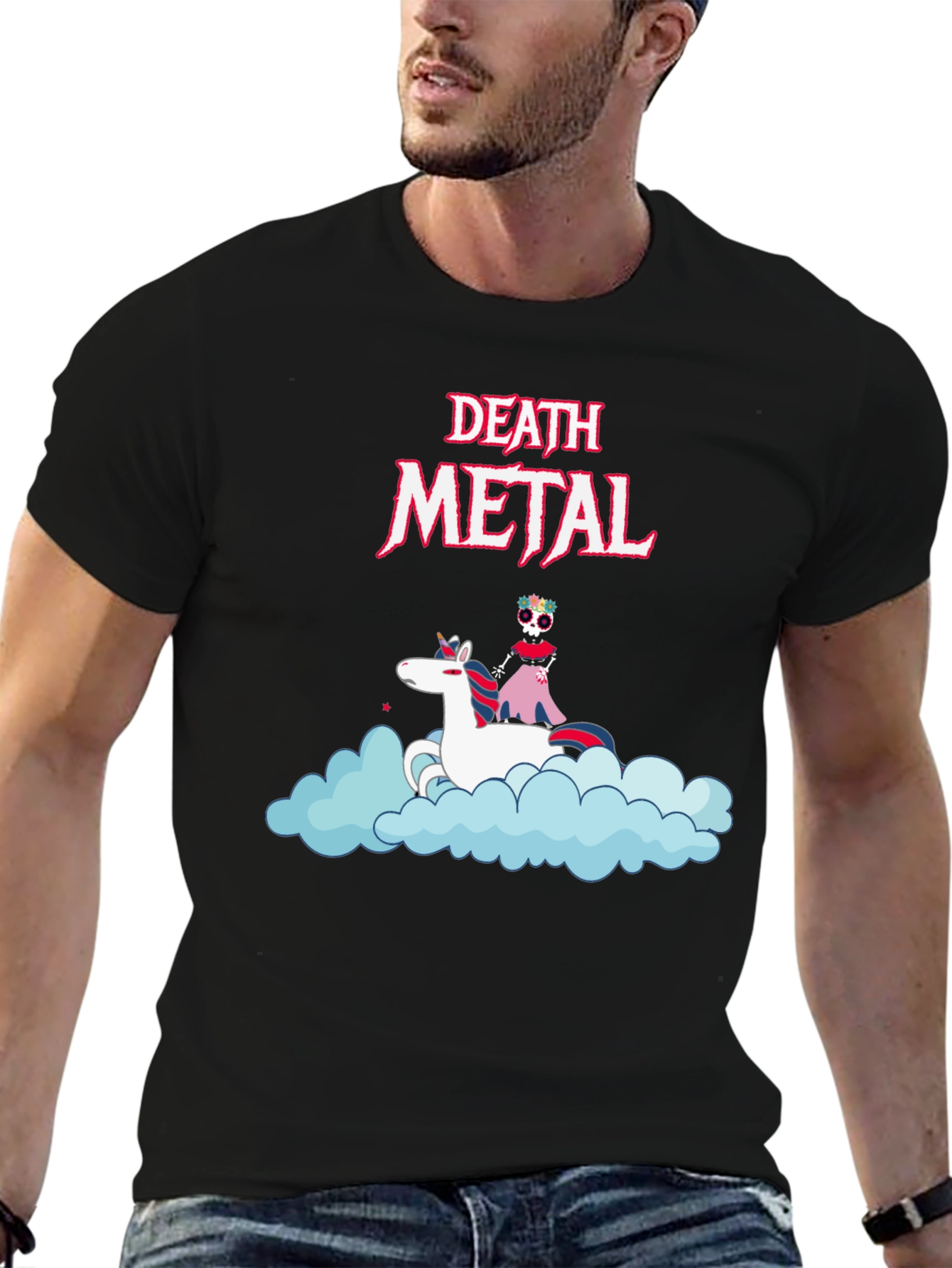 Death Metal Unicorn T-Shirt - Black