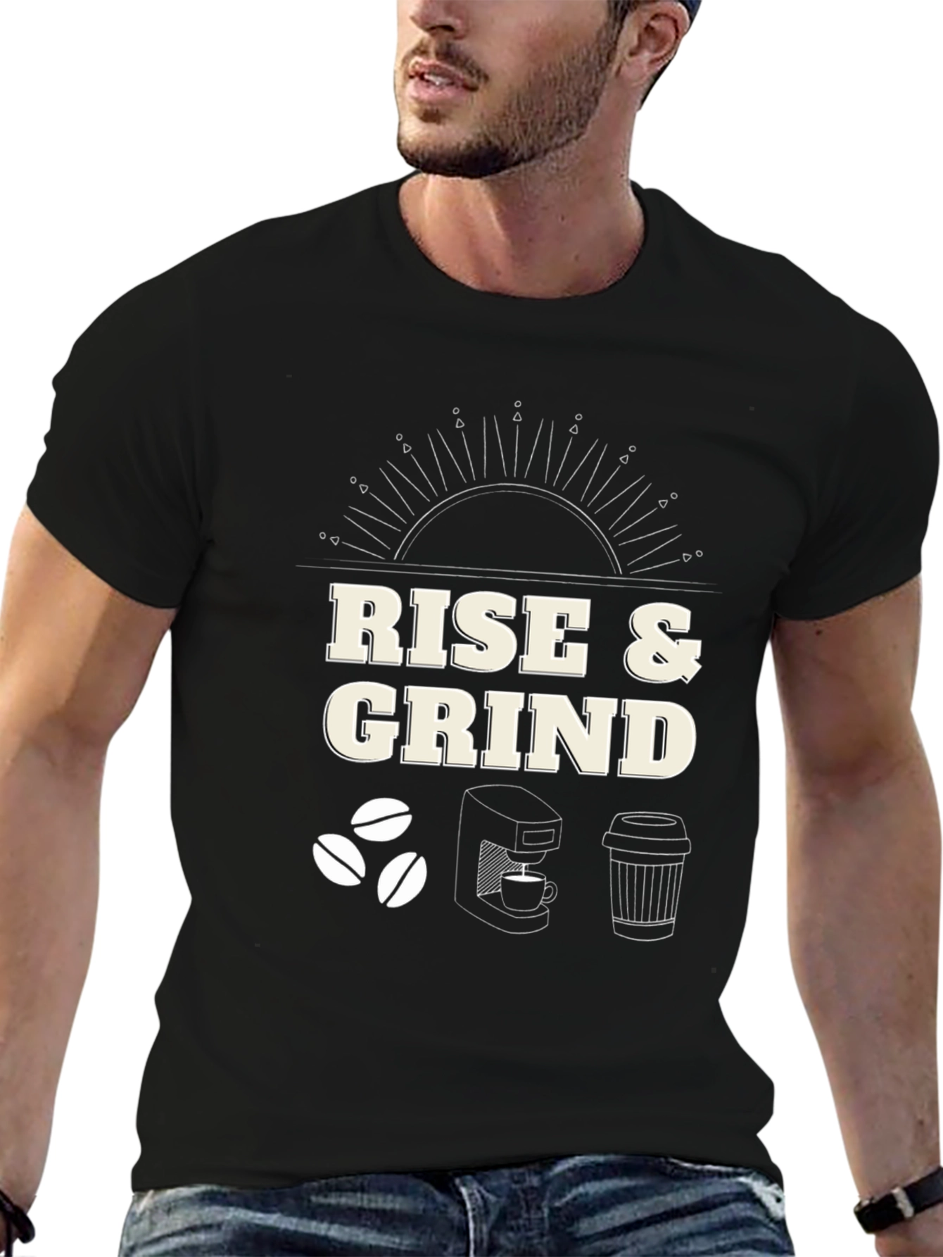 Rise & Grind Coffee T-Shirt