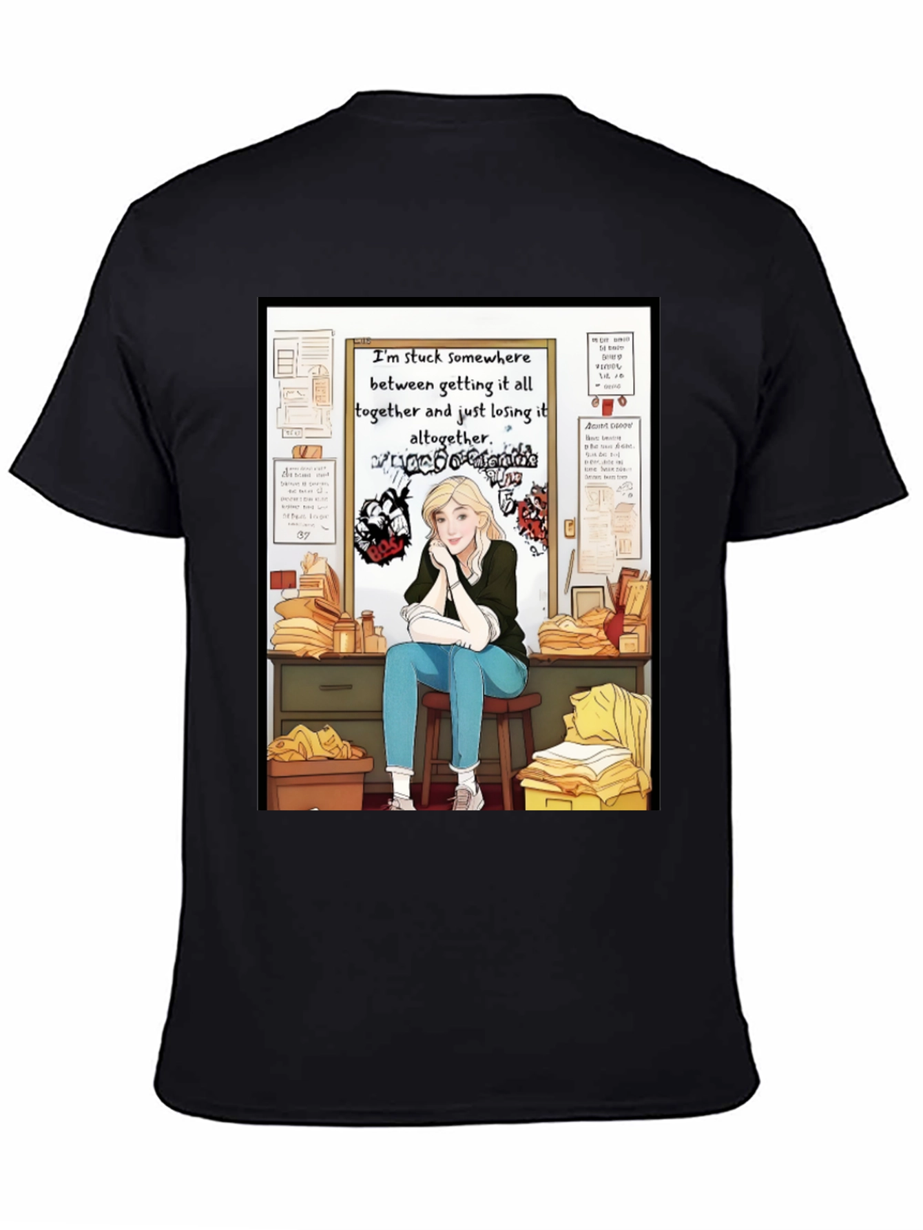 Stuck Between T-Shirt - Expressive Graphic Tee