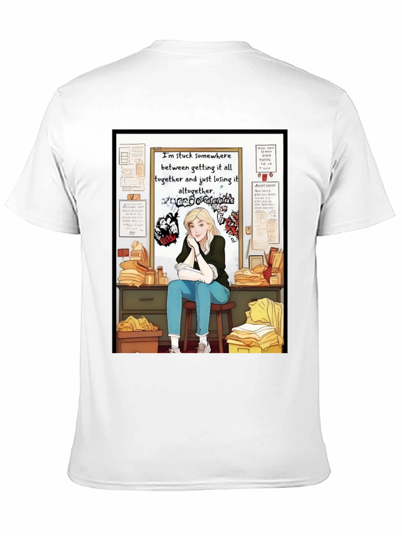 Stuck Between T-Shirt - Expressive Graphic Tee