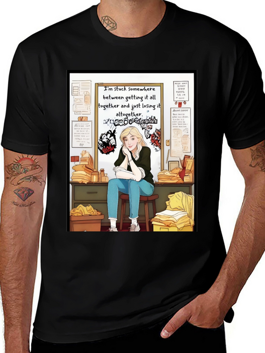 Stuck Between T-Shirt - Expressive Graphic Tee