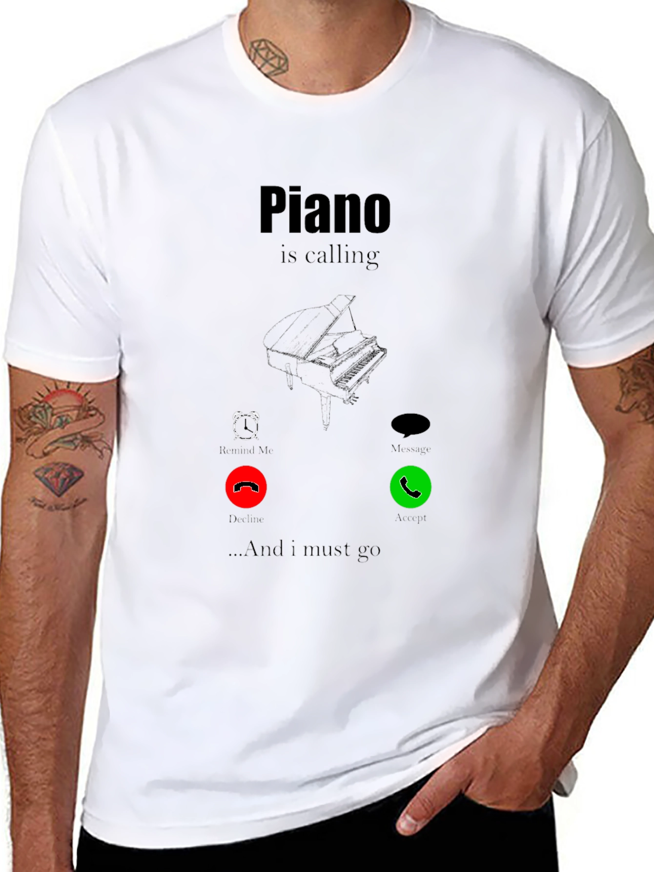 Piano Calling T-Shirt - Music Lover Tee