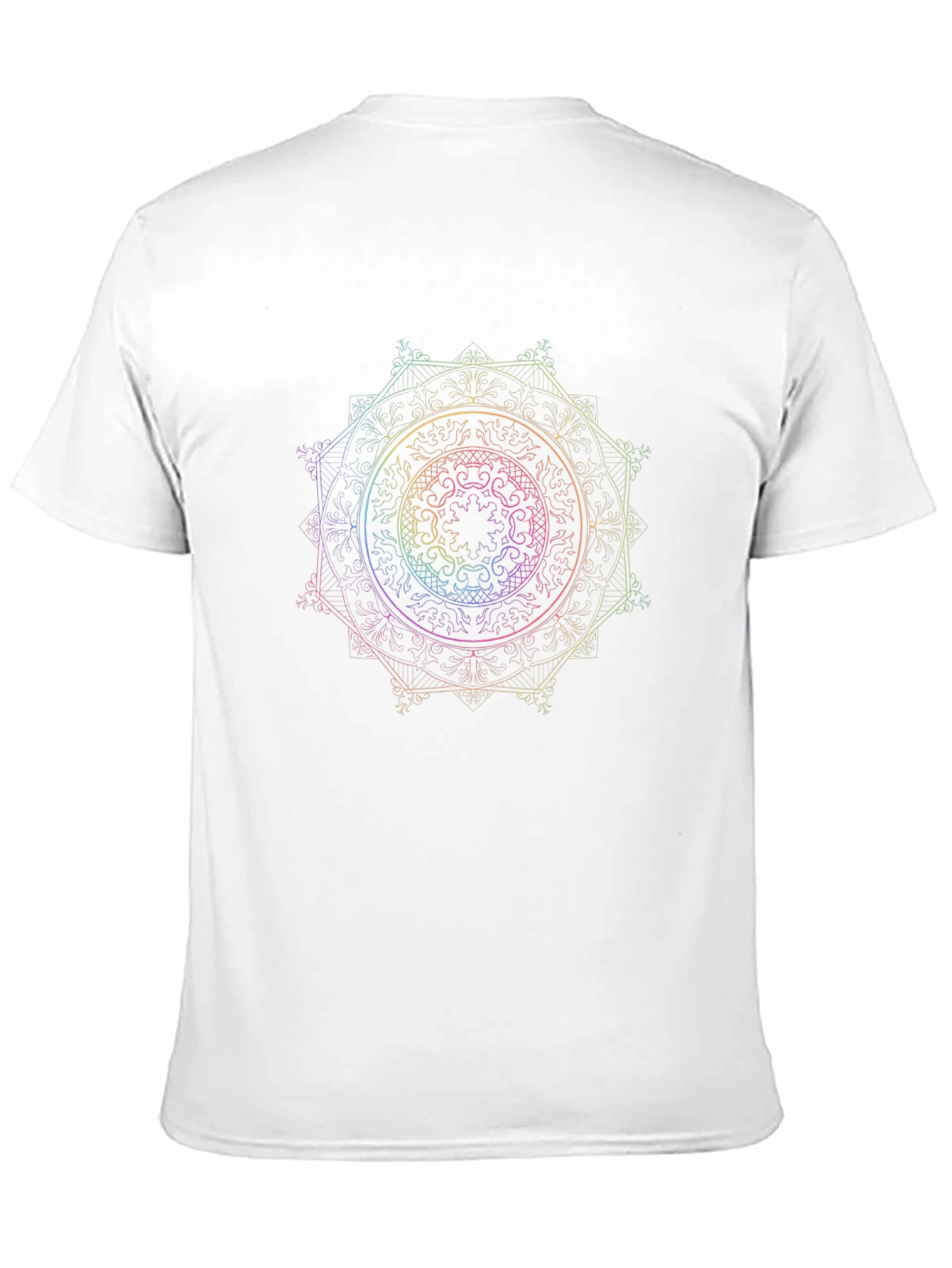 Rainbow Mandala Graphic Black T-Shirt