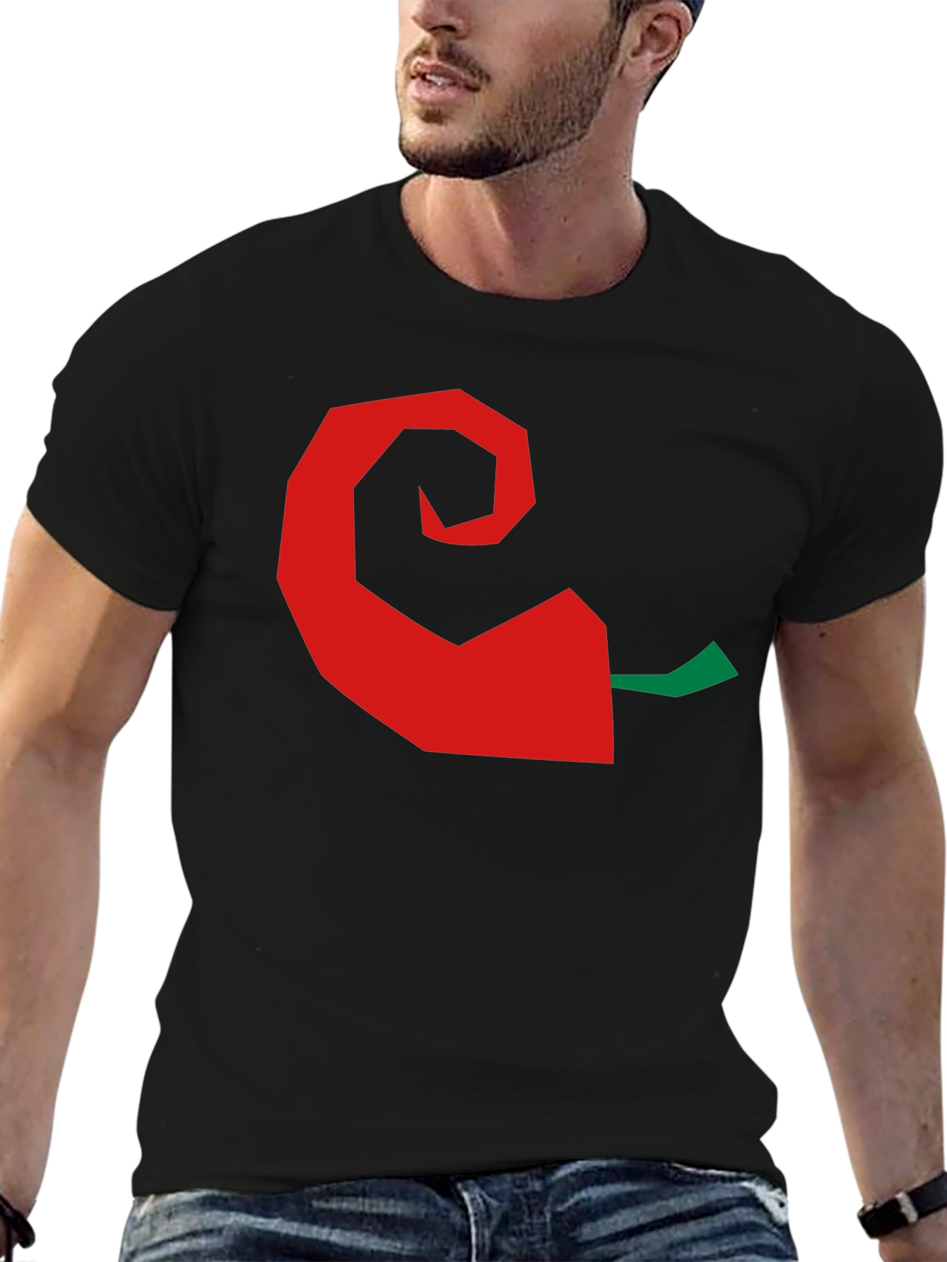 Chili Pepper Graphic Tee - Black