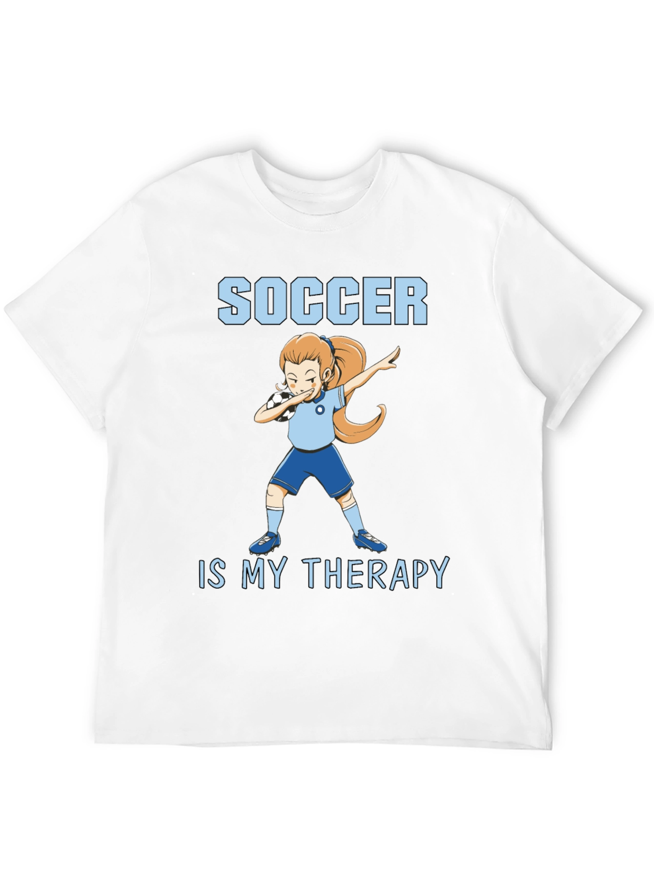 Soccer Is My Therapy T-Shirt - Black Graphic Tee