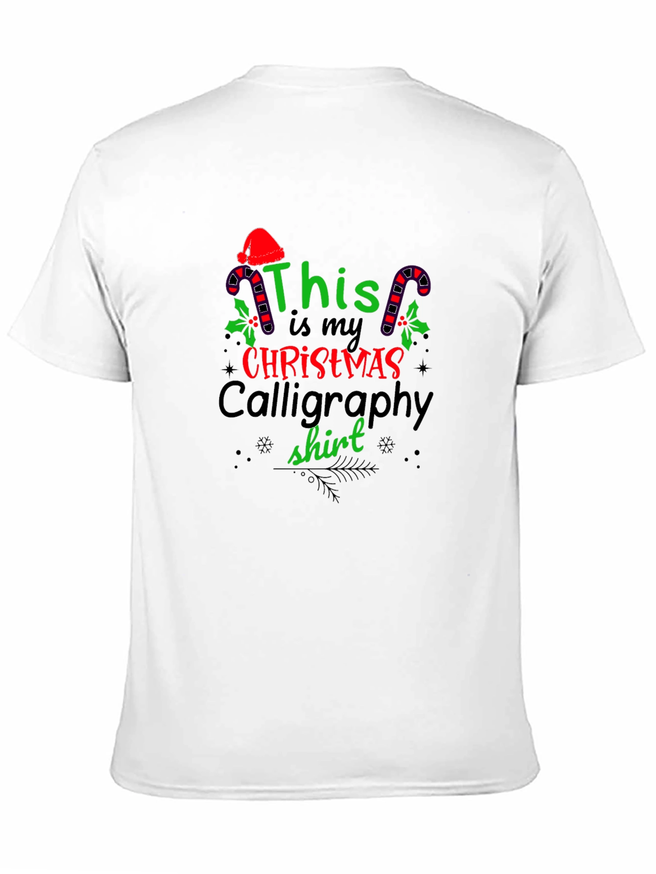 Christmas Calligraphy Shirt Holiday Tee