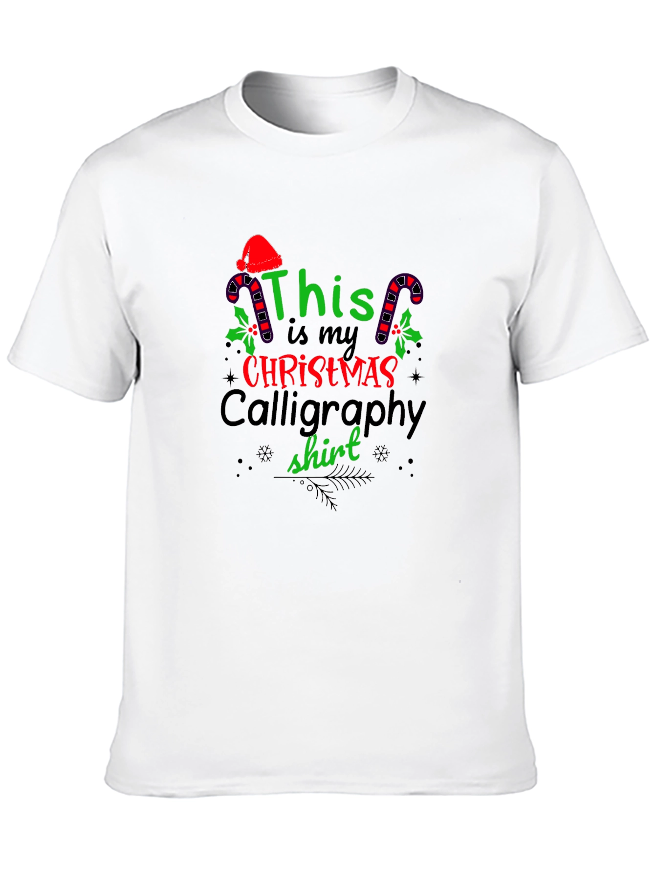 Christmas Calligraphy Shirt Holiday Tee