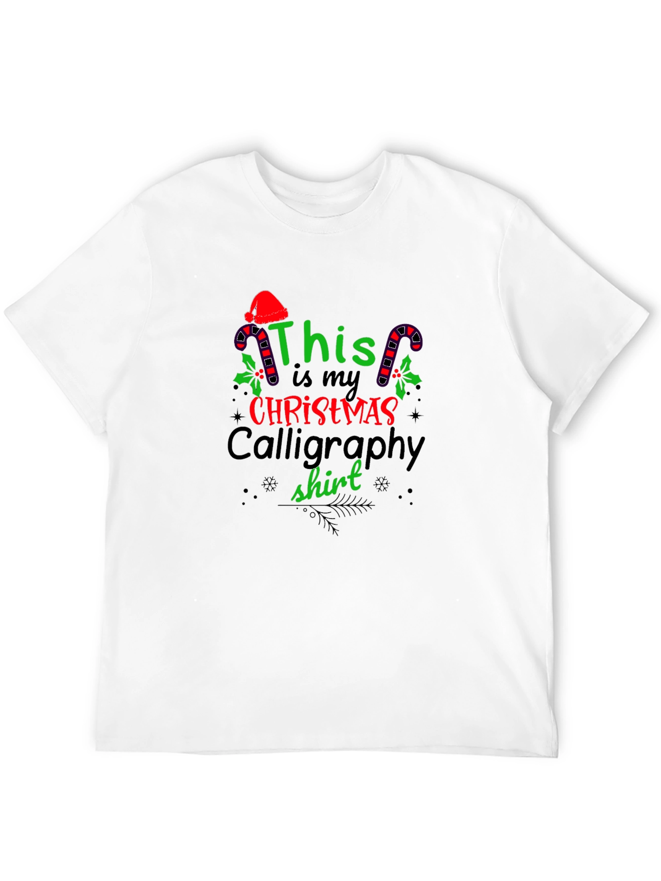 Christmas Calligraphy Shirt Holiday Tee