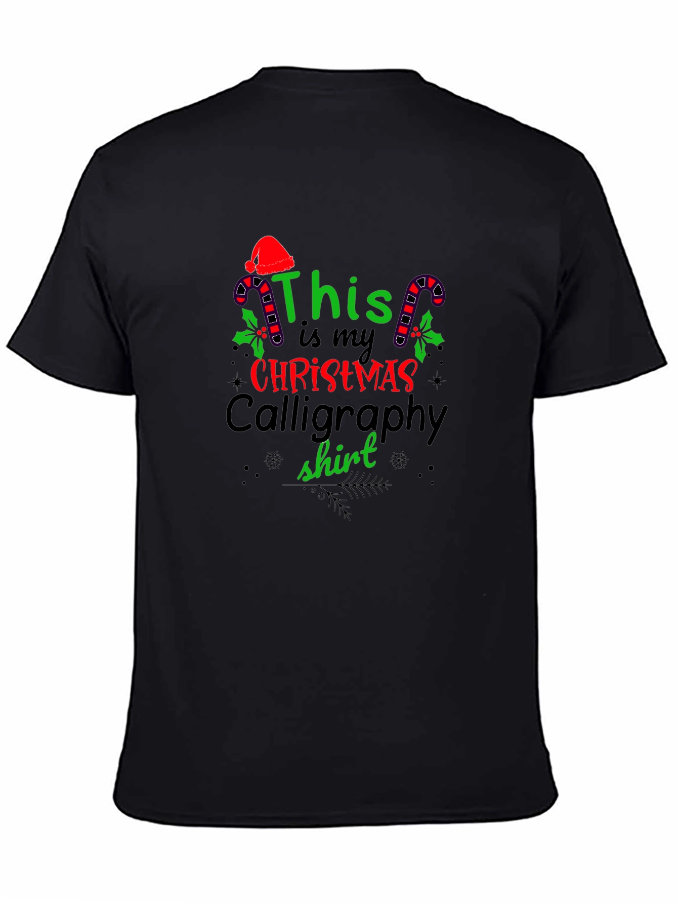 Christmas Calligraphy Shirt Holiday Tee