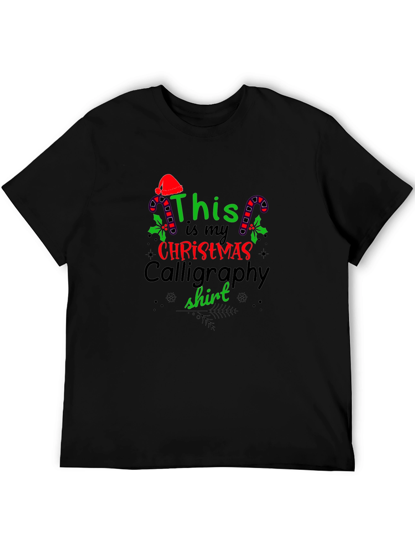 Christmas Calligraphy Shirt Holiday Tee