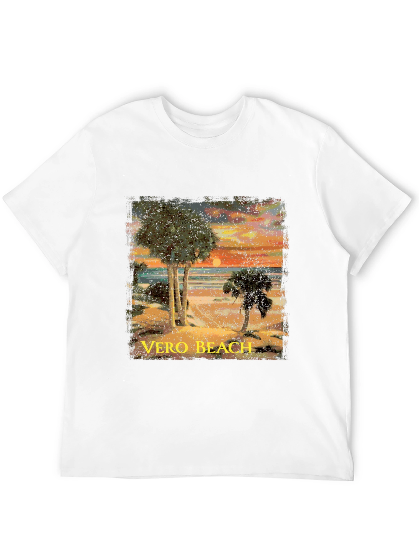 Vero Beach Sunset Graphic T-Shirt - Black