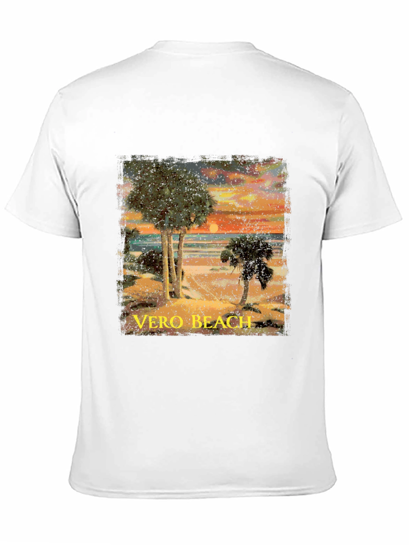 Vero Beach Sunset Graphic T-Shirt - Black