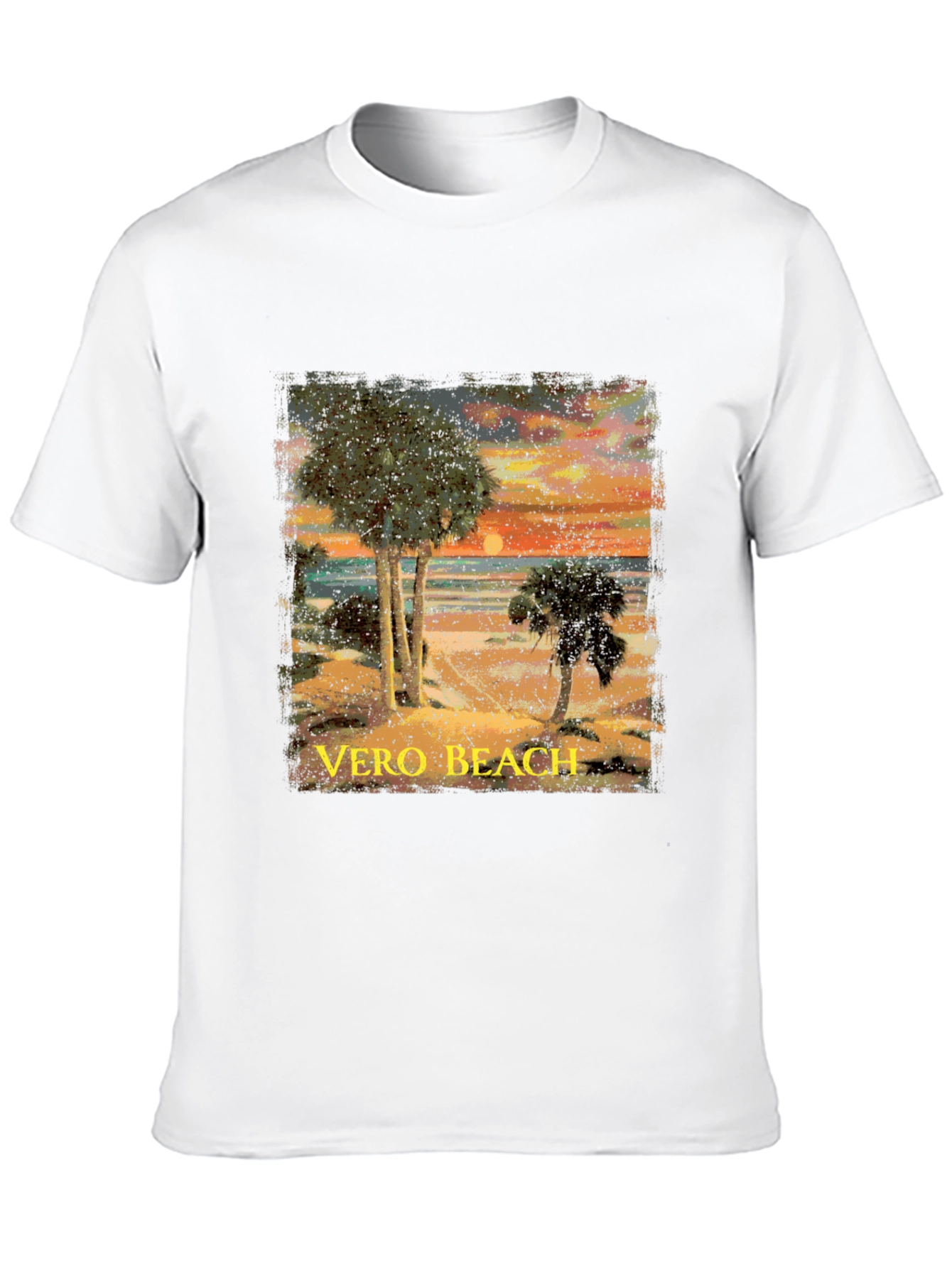 Vero Beach Sunset Graphic T-Shirt - Black