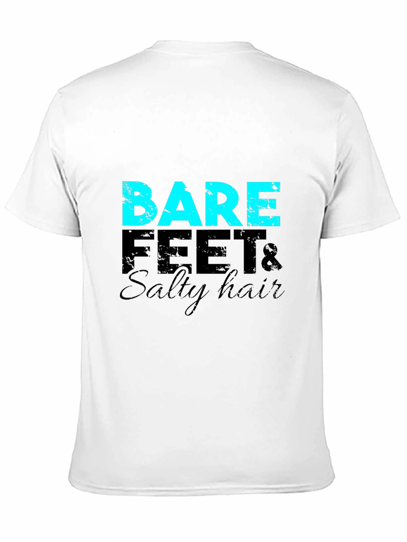 Bare Feet & Salty Hair Graphic T-Shirt - Black